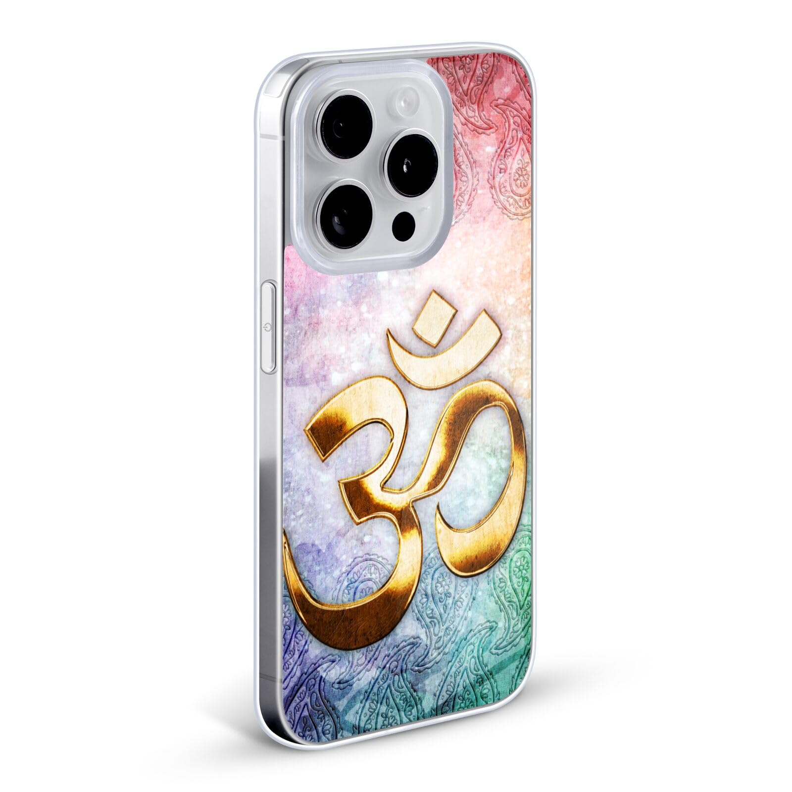 Officially Licensed Brigid Ashwood OM Sacred Symbols Soft Gel Case for Apple iPhone 12 Pro Max - Protective Phone Cover with Unique Spiritual Design, Perfect for Yoga, Meditation & Boho Lifestyle Enthusiasts