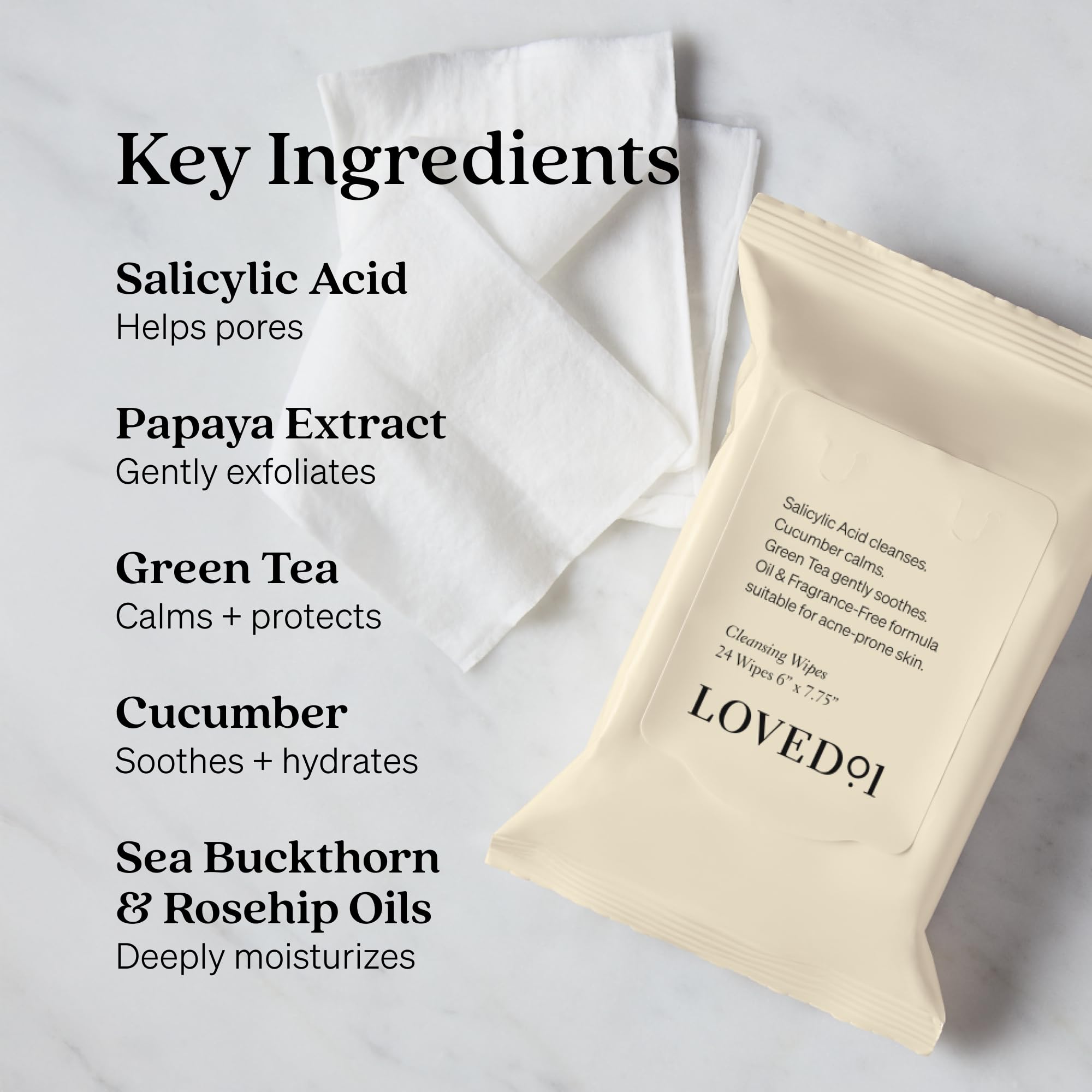 John Legend Oil-Free Salicylic Acid Face & Body Cleansing Wipes for Acne-Prone Skin - Fragrance-Free, No-Rinse Formula, 2-Pack (48 Wipes) - Perfect for Gym, Travel & On-the-Go Skincare