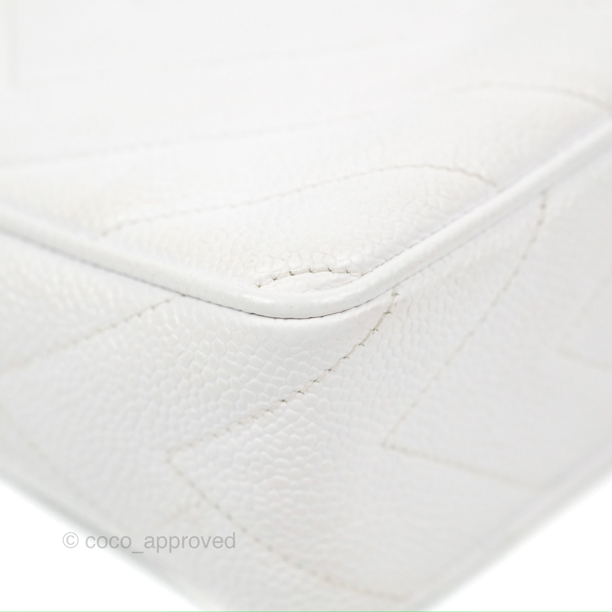 Chanel Chevron Quilted Tassel Camera Bag in White Caviar Leather with Gold Hardware - Perfect for Travel, Parties & Everyday Luxury