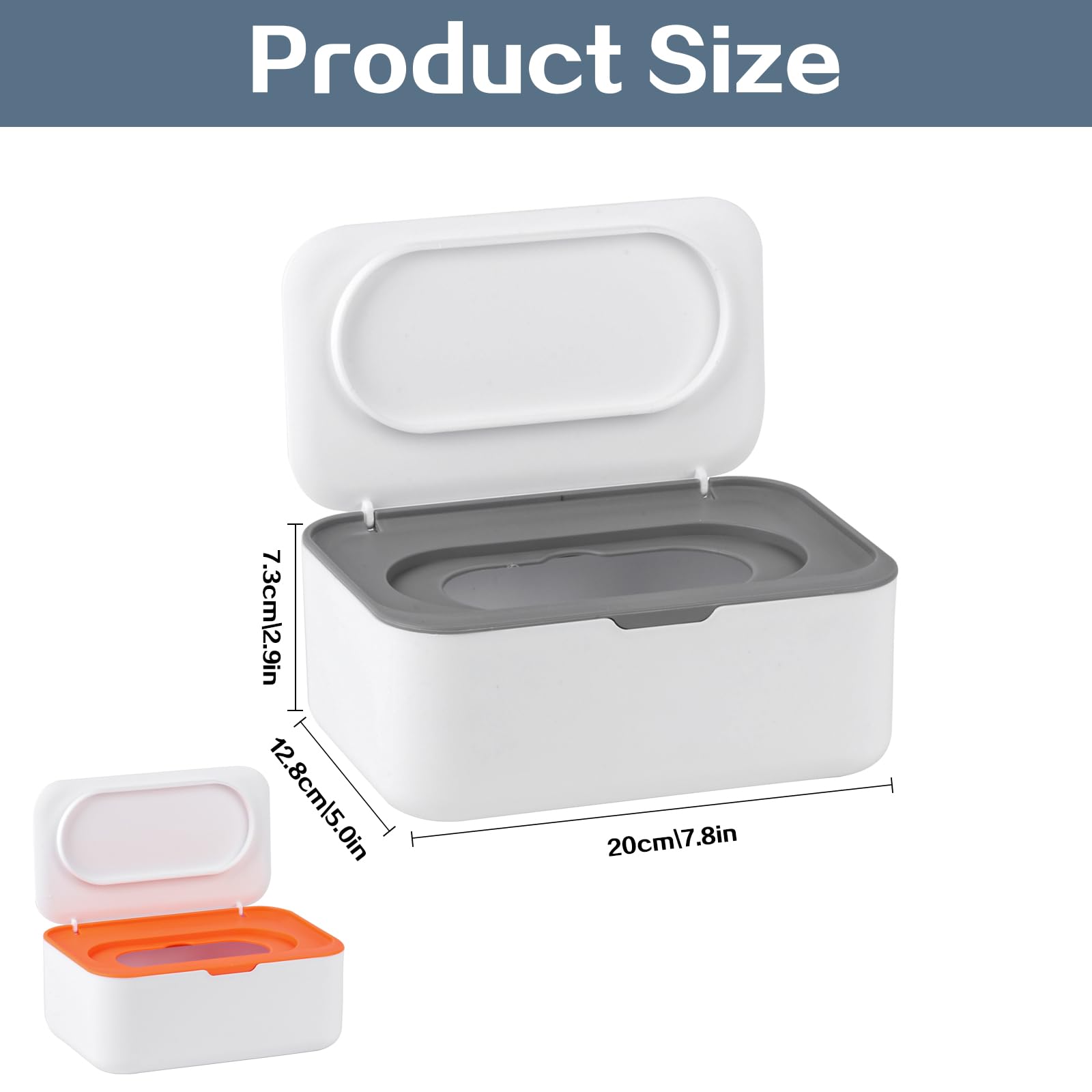 2 Pack Baby Wipes Dispenser, Plastic Wet Wipes Container, Toilet Paper Wet Wipe Holder - Perfect for Diaper Bags, Nursery, Bathroom & Travel Organization