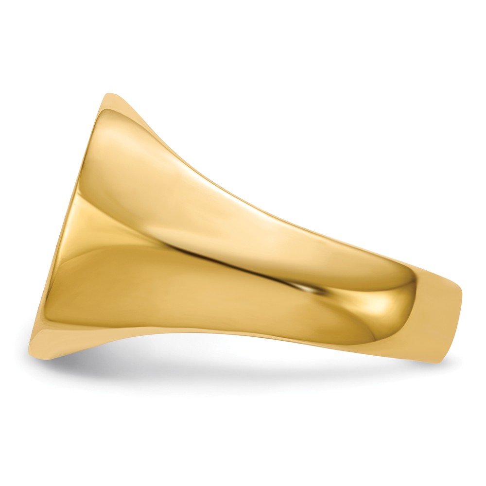 14K Yellow Gold AA Diamond Signet Ring for Women - Elegant & Luxurious Jewelry for Everyday Wear, Gifts & Special Occasions