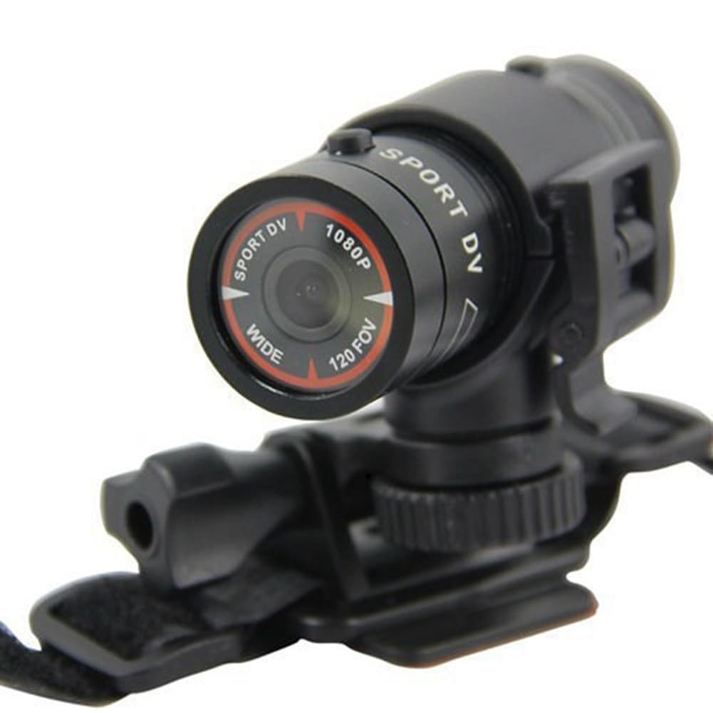 Suoumwa F9 Mini Sports Camera 1080P HD 200W Waterproof Action Camera for Motorcycle Helmet, Bicycle, Outdoor Riding - Easy to Install & Use for Adventure Sports, Vlogging & Extreme Activities