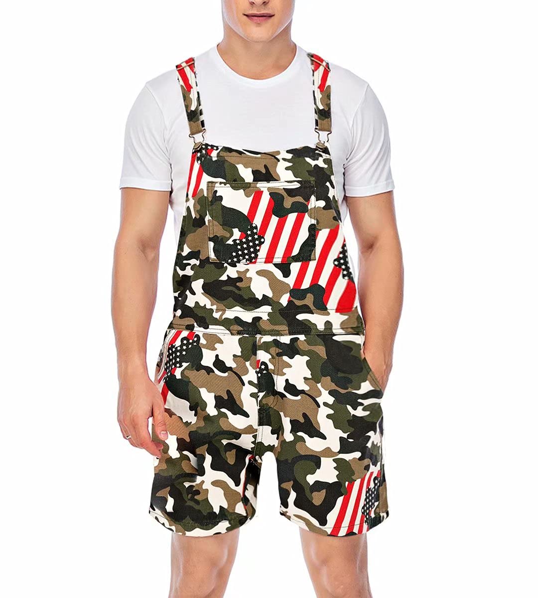 OeyFnbmO Men's & Women's Denim Bib Overalls Shorts - Adjustable Straps Jumpsuit with Pockets | Casual Workwear, Summer Outfits, Street Style Fashion