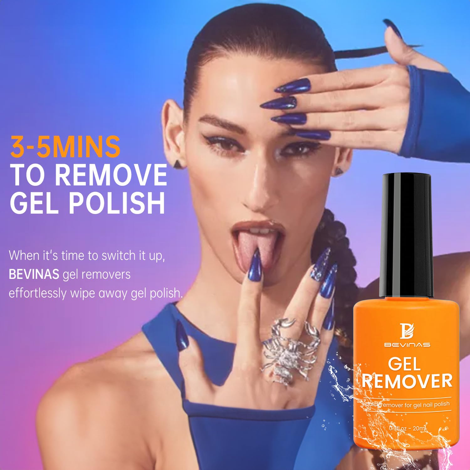 Professional Gel Nail Polish Remover Kit with Nail Latex Tape - Fast & Gentle Gel Removal for Manicures - Perfect for Salon & Home Nail Care