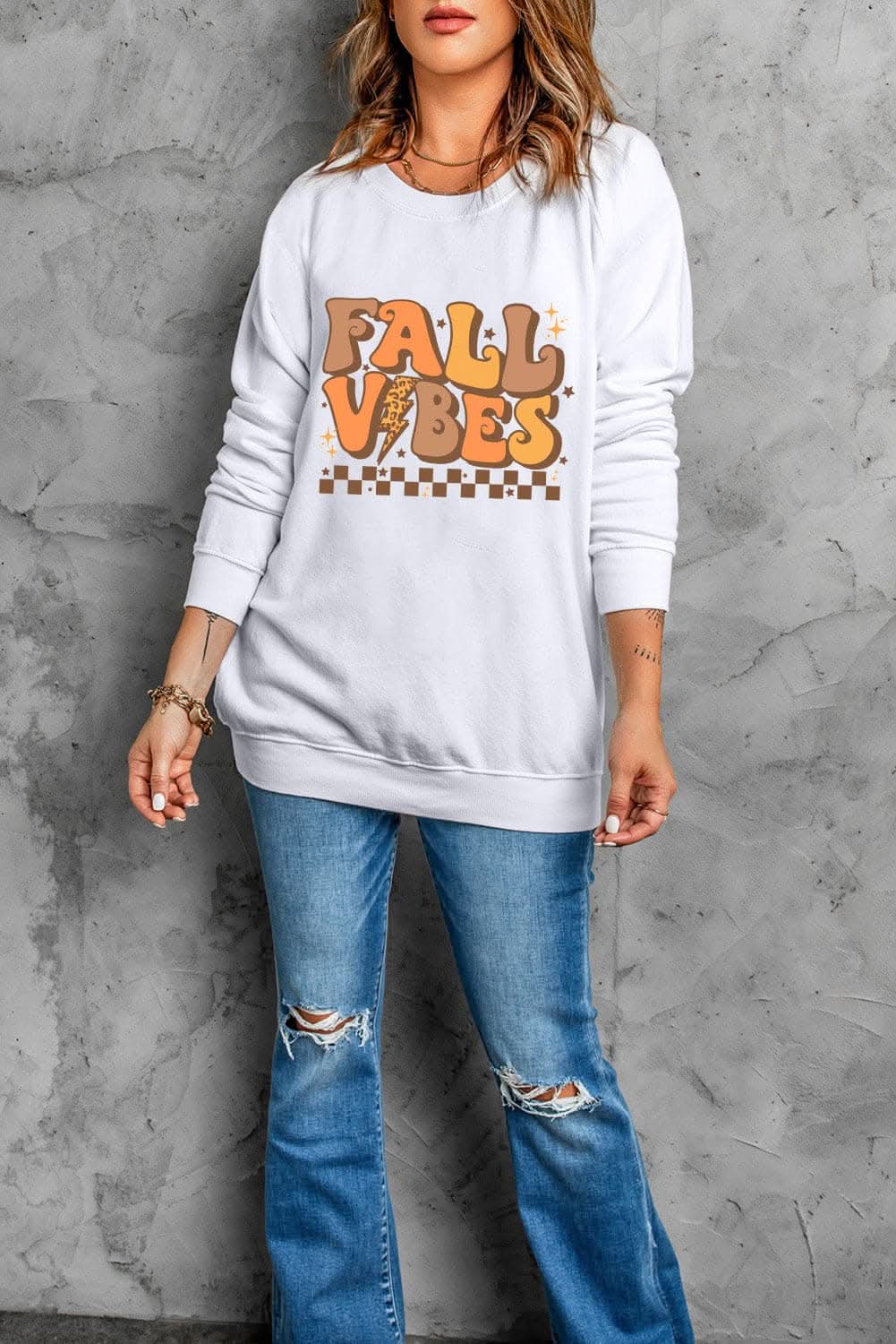 Stylish Letter Print Sweatshirt for Women - Long Sleeve Casual Pullover - Perfect for Fall Fashion, Lounge Wear & Street Style Outfits
