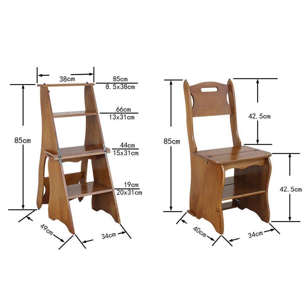 Wooden Folding Step Stool with Ladder - Convertible Climbing Stool for Indoor Use, Living Room, Balcony - Perfect for Home Decor, Storage & Easy Access to High Places