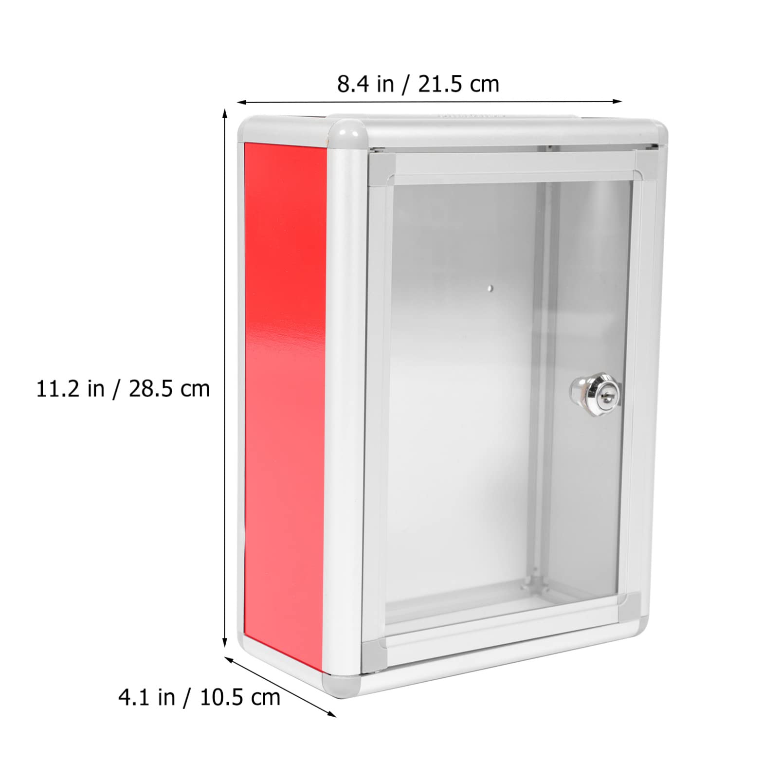 Cabilock Metal Donation Box with Lock - Wall Mounted Drop Box for Mail, Newspapers & Magazines - Secure Collection Box for Office, Commercial Use & Suggestion Box - Ideal for Businesses, Schools & Public Spaces