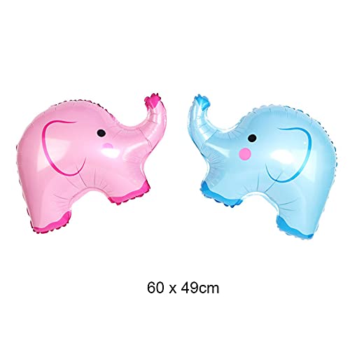 8 Pcs Cute Elephant Foil Balloons for Baby Shower, Birthday Party Decorations - Perfect for Gender Reveal, Nursery Decor & Kids Celebration