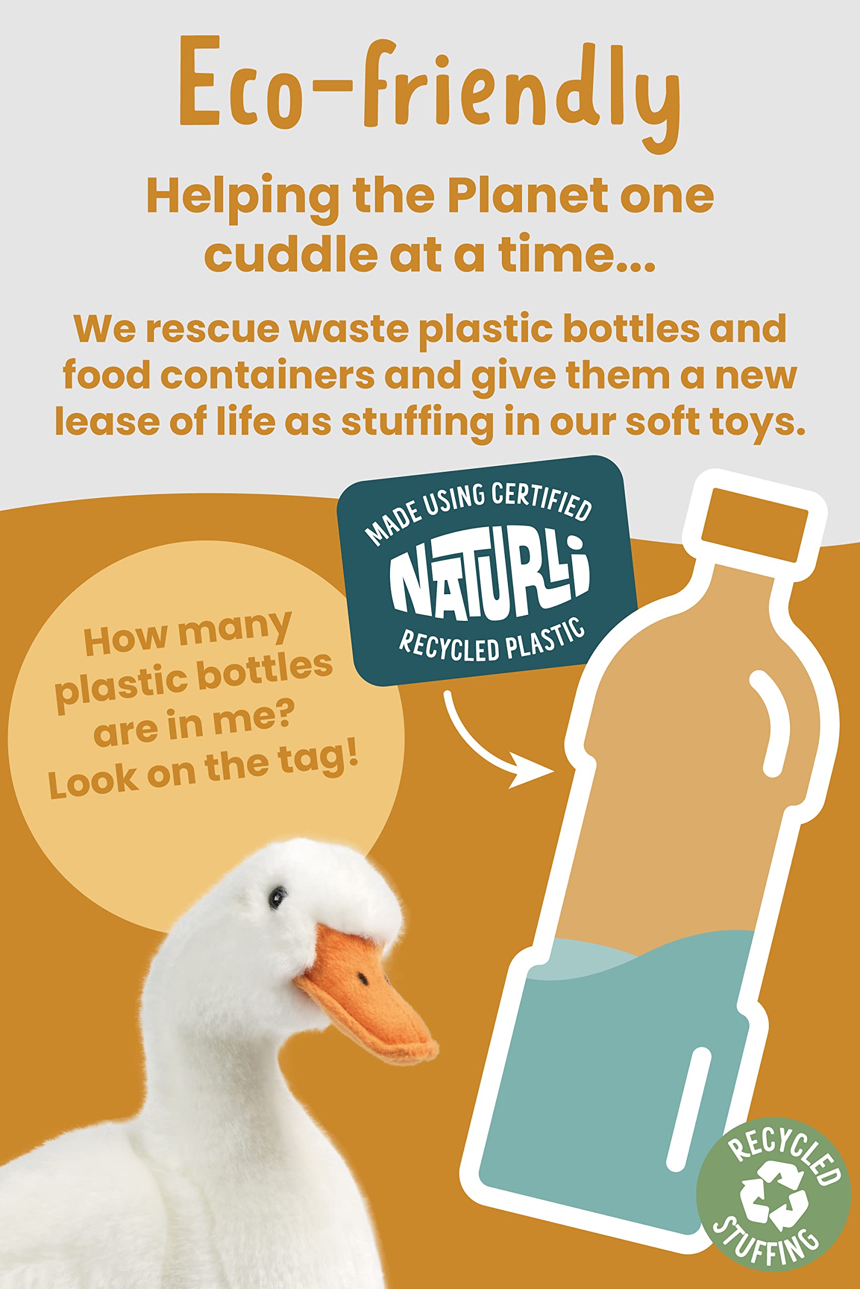 Living Nature Duck Stuffed Animal - 14