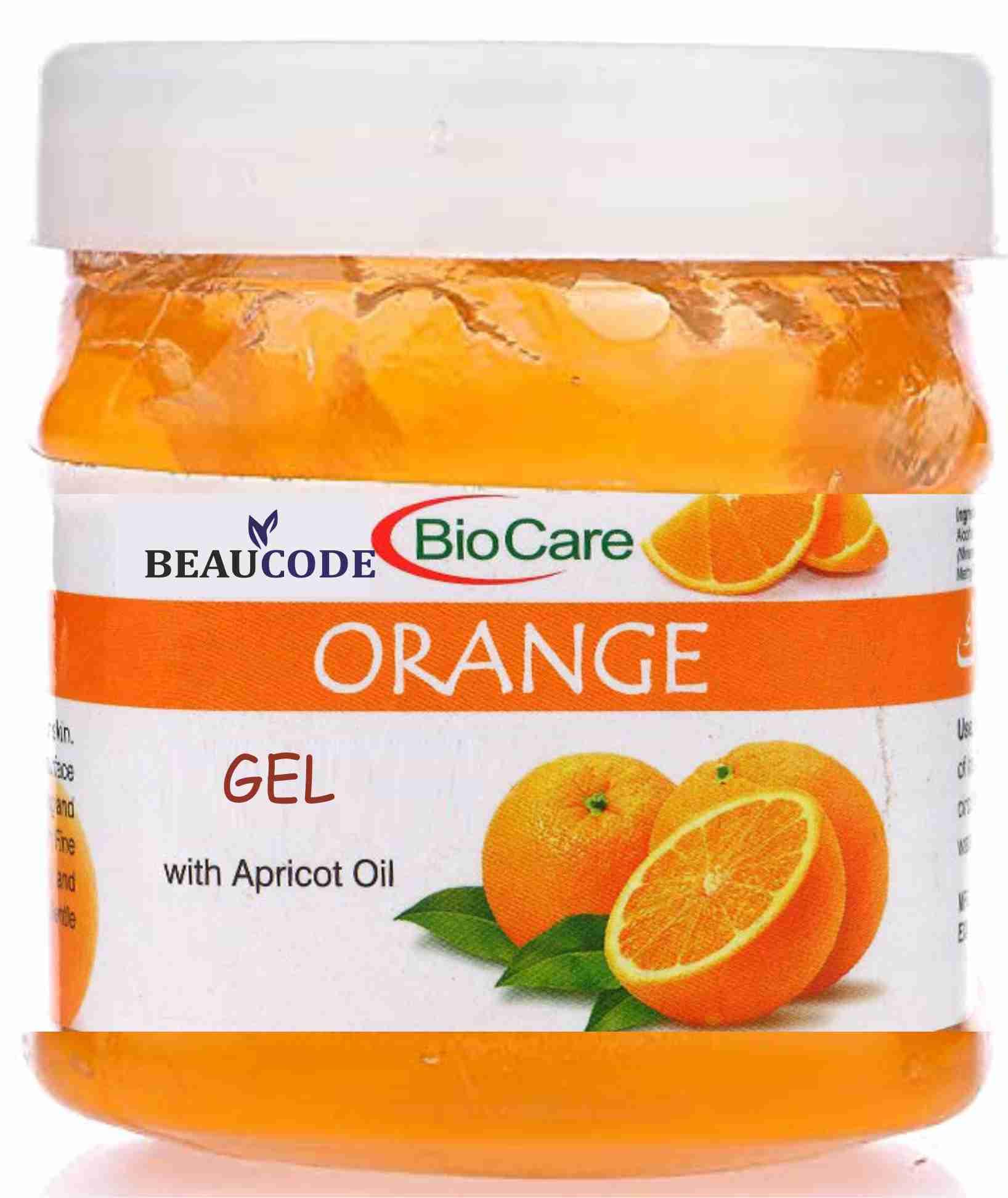 BEAUCODE BioCare Orange Face & Body Gel - Pure Orange Ferment Extract for Nourishing & Hydrating - 100% Vegan Skincare (250g) - Perfect for Daily Moisturizing & Revitalizing Dry Skin