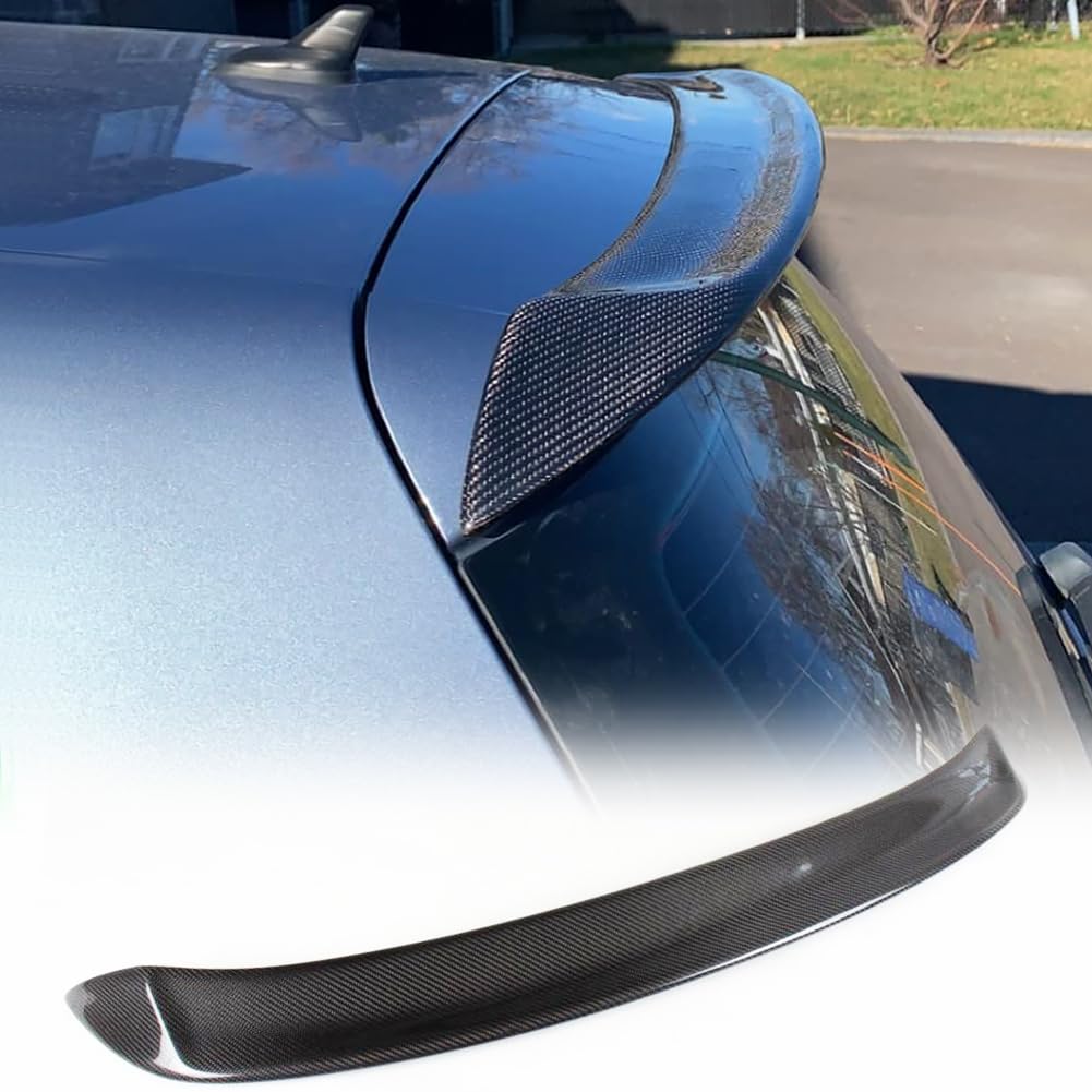Carbon Fiber Roof Spoiler for Volkswagen Golf 6 MK6 (2010-2013) - Rear Window Lip Visor Wind Spoiler Wing - High Gloss Finish - Perfect for Street Racing & Car Shows