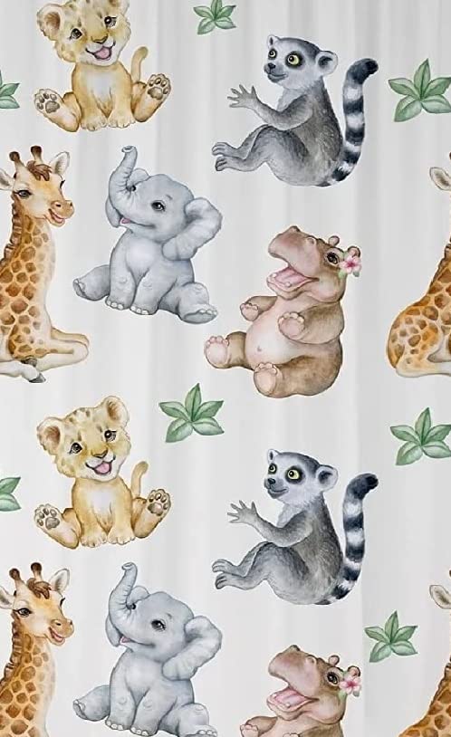 **Safari Animal Nursery Curtains for Baby Boy Room - 51