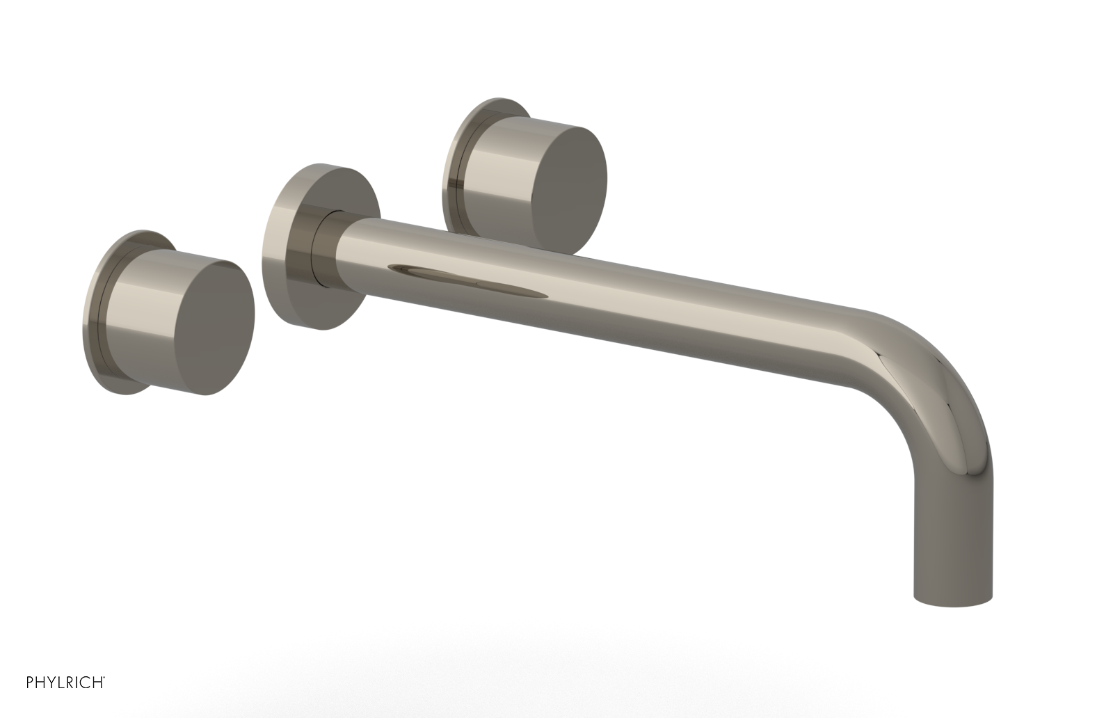 Basic II 10-Inch Wall Tub Faucet Set with Smooth Handles - 230 57 10 - Perfect for Bathroom Renovation and Modern Home Decor