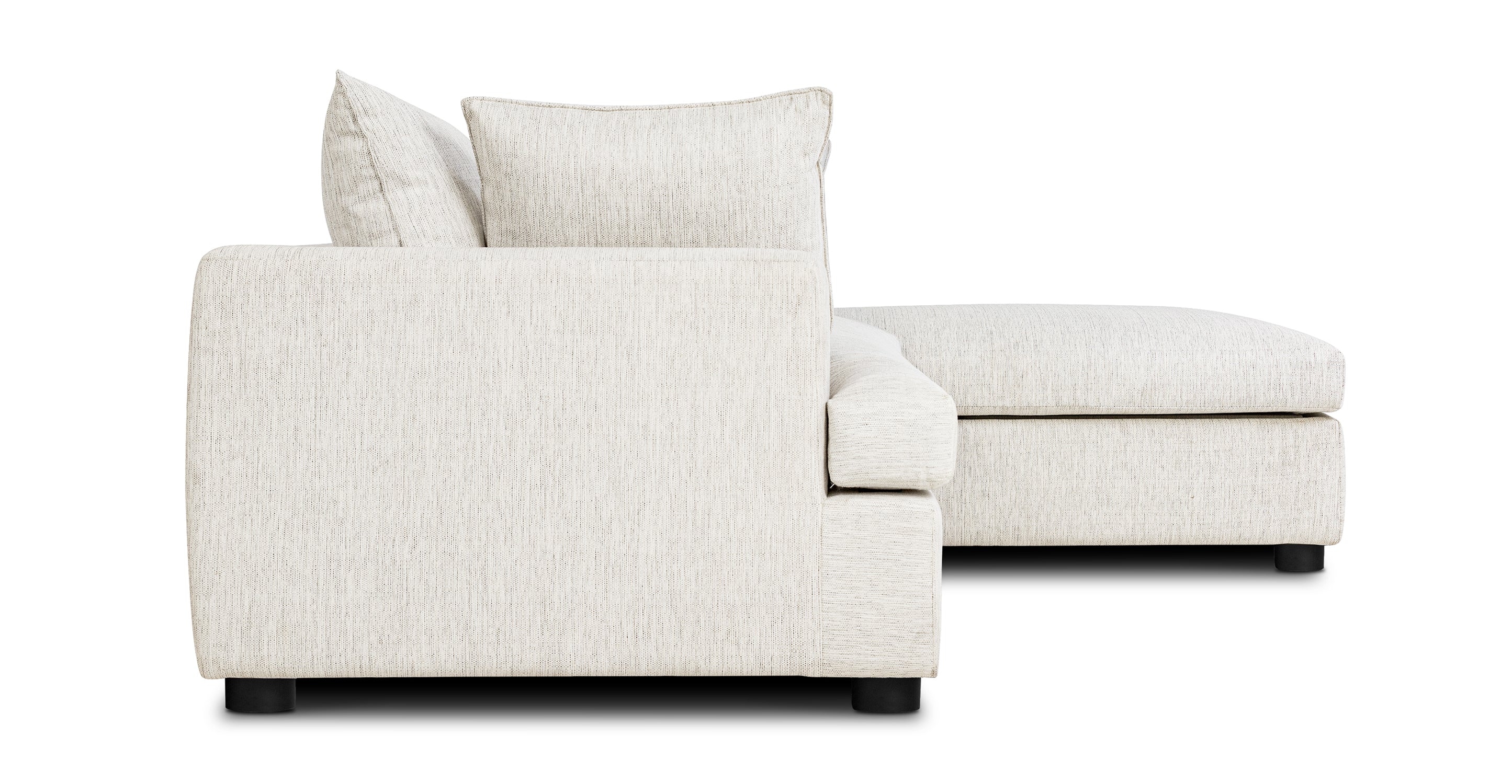 Milo Right Facing Sleeper Sectional Sofa with Chaise - Modern L-Shaped Couch for Small Spaces - Perfect for Living Room, Apartment, and Home Theater Comfort