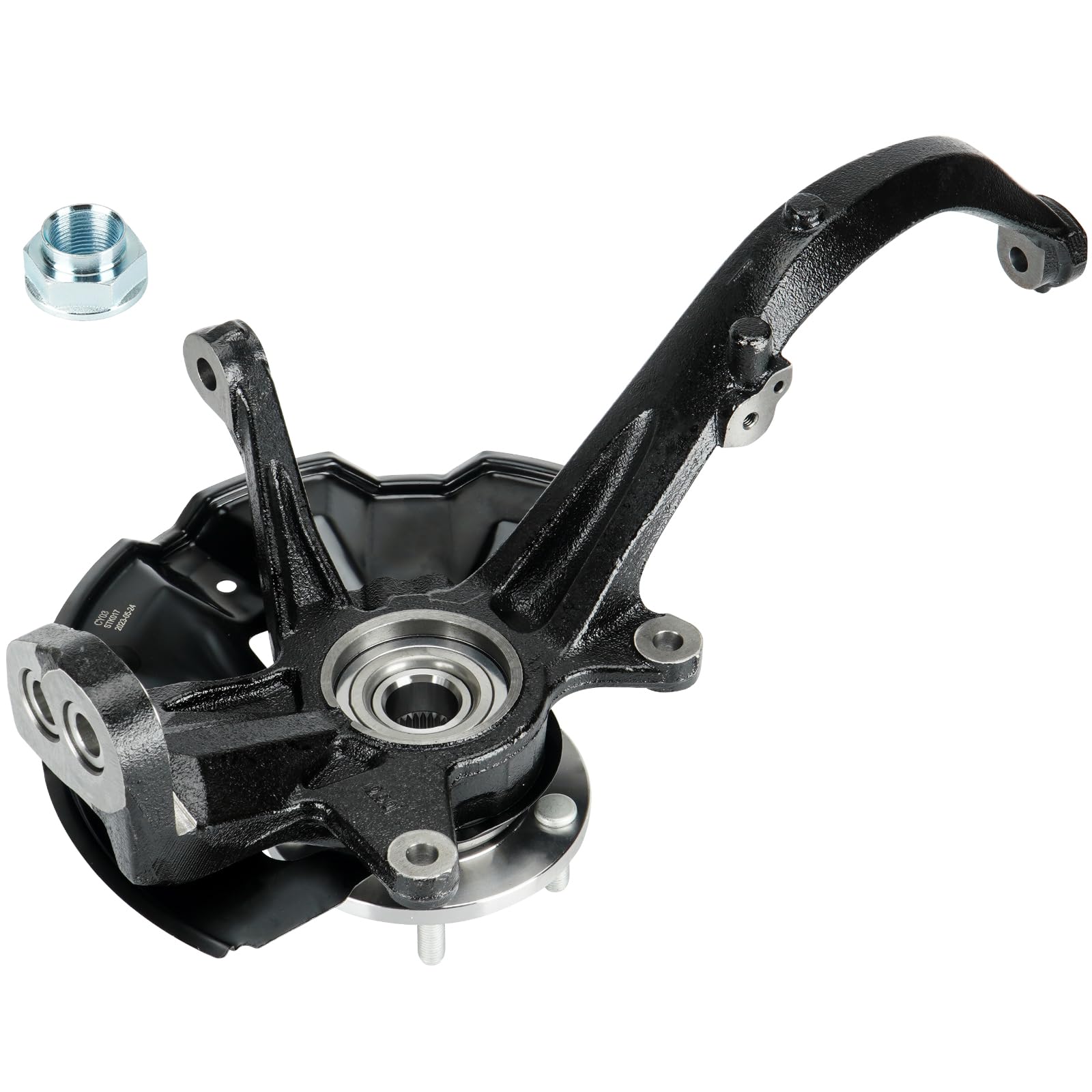 Front Left Driver Steering Knuckle Wheel Bearing Hub Assembly for 2006-2012 Ford Fusion, 2006-2011 Mercury Milan, 2007-2012 Lincoln MKZ & Zephyr - Replacement for LK011 698-409 - Perfect for Smooth Steering & Safe Driving