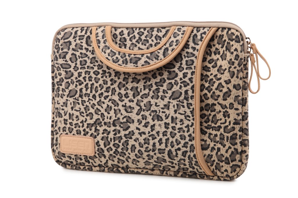 15.5 Inch Laptop Sleeve Case - Stylish Leopard Print Ultrabook Sleeve for MacBook Air/Pro, Acer, Asus, Dell, Lenovo, iPad Pro & Surface Pro 4 - Protective Carrying Bag with Handle for Work, School & Travel
