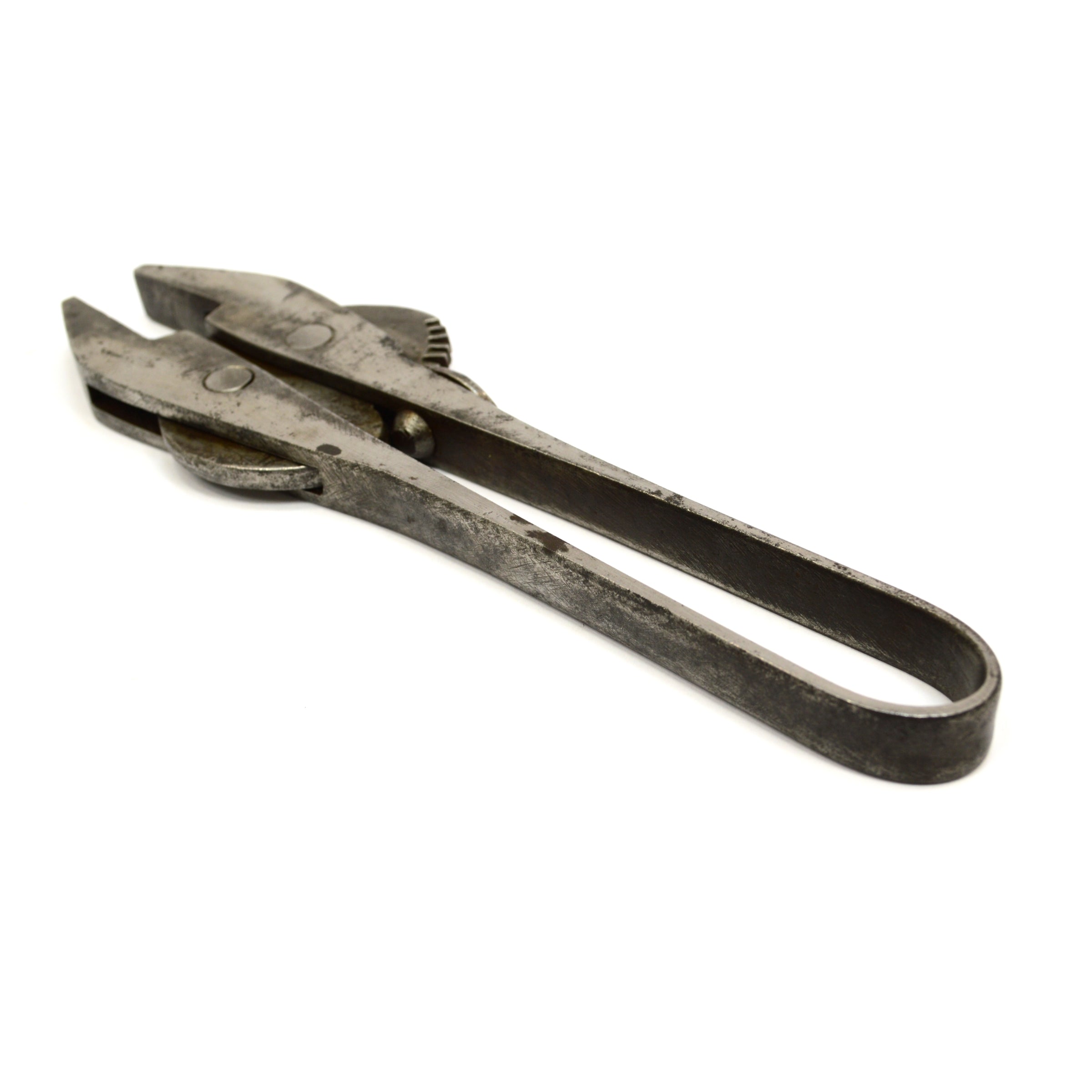 Vintage Adjustable Nut Wrench with Pivot Quick Adjust & Gear Wedge Lock - Rare Antique Tool for Collectors, DIY Projects, and Mechanical Repairs