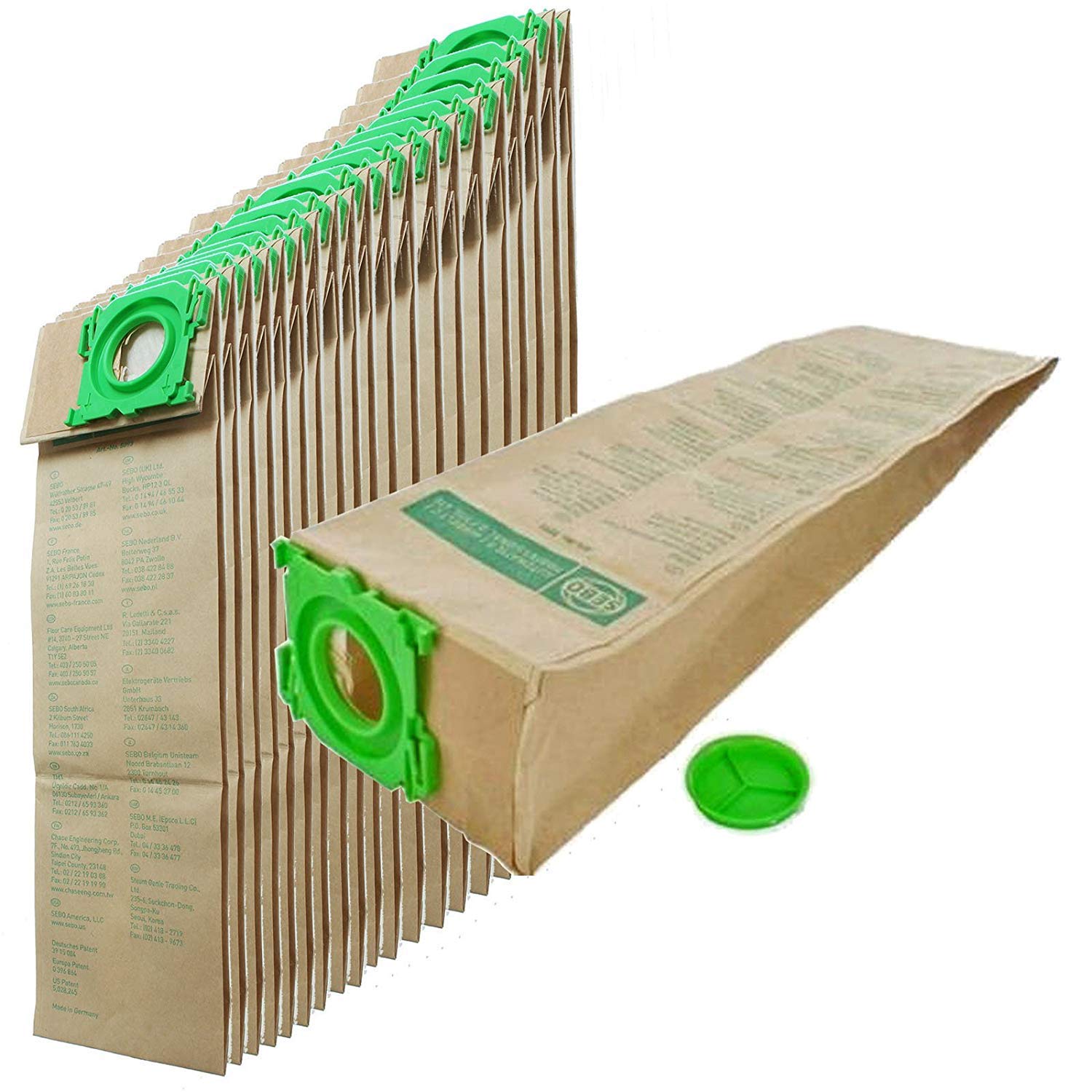 Genuine SEBO Vacuum Dust Bags 20 Pack - Premium Replacement Bags for SEBO Vacuums | Perfect for Home Cleaning & Pet Hair Removal