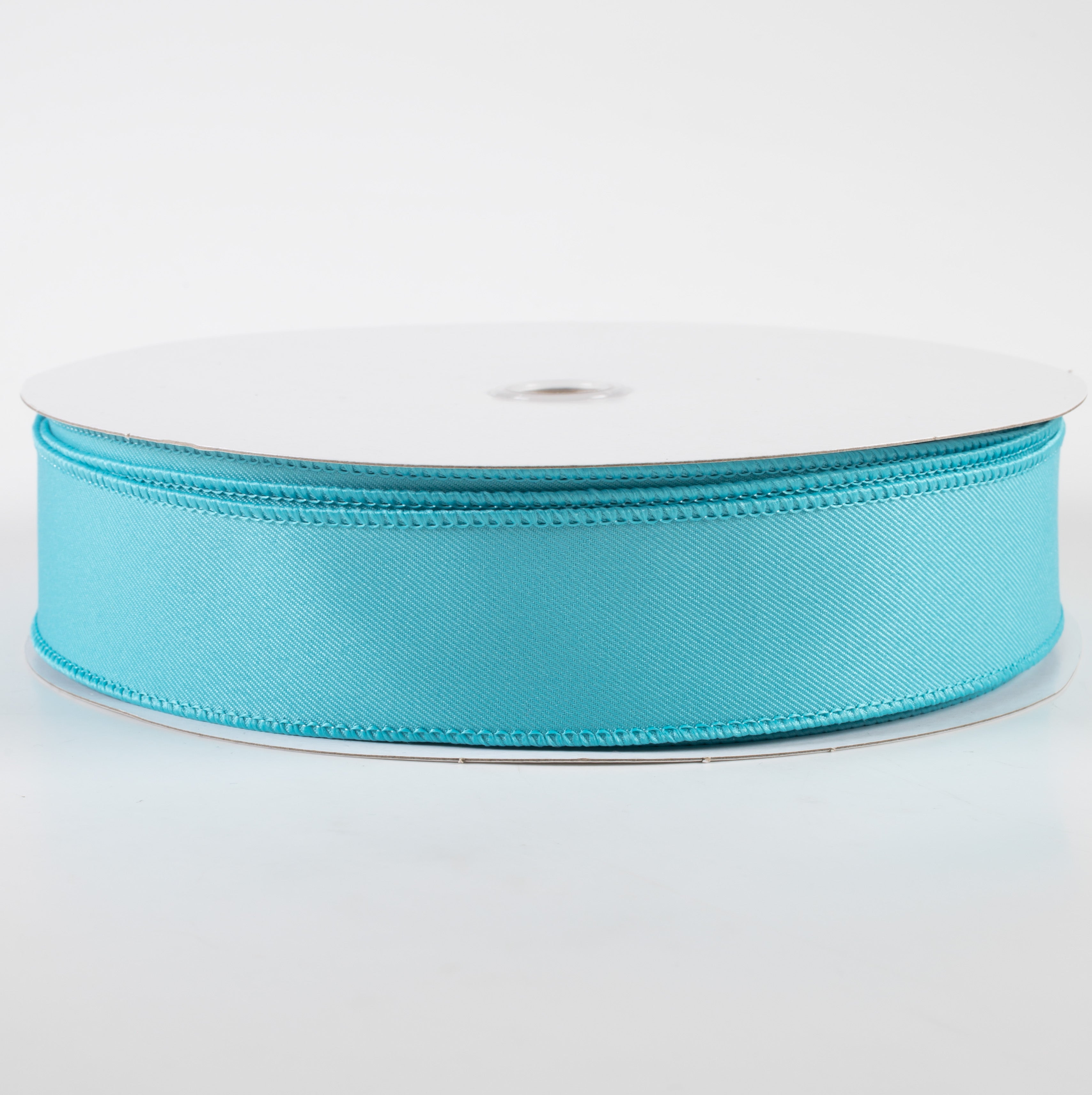 1.5 Inch Diagonal Weave Fabric Ribbon - Turquoise Blue Craft Ribbon (50 Yards) for Gift Wrapping, DIY Crafts, Hair Bows, and Scrapbooking