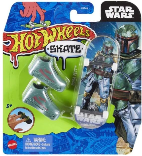 Hot Wheels Marvel Skate Star Wars Boba Fett Die-Cast Car - Collectible Toy for Kids & Adults | Perfect for Display, Play & Gifts