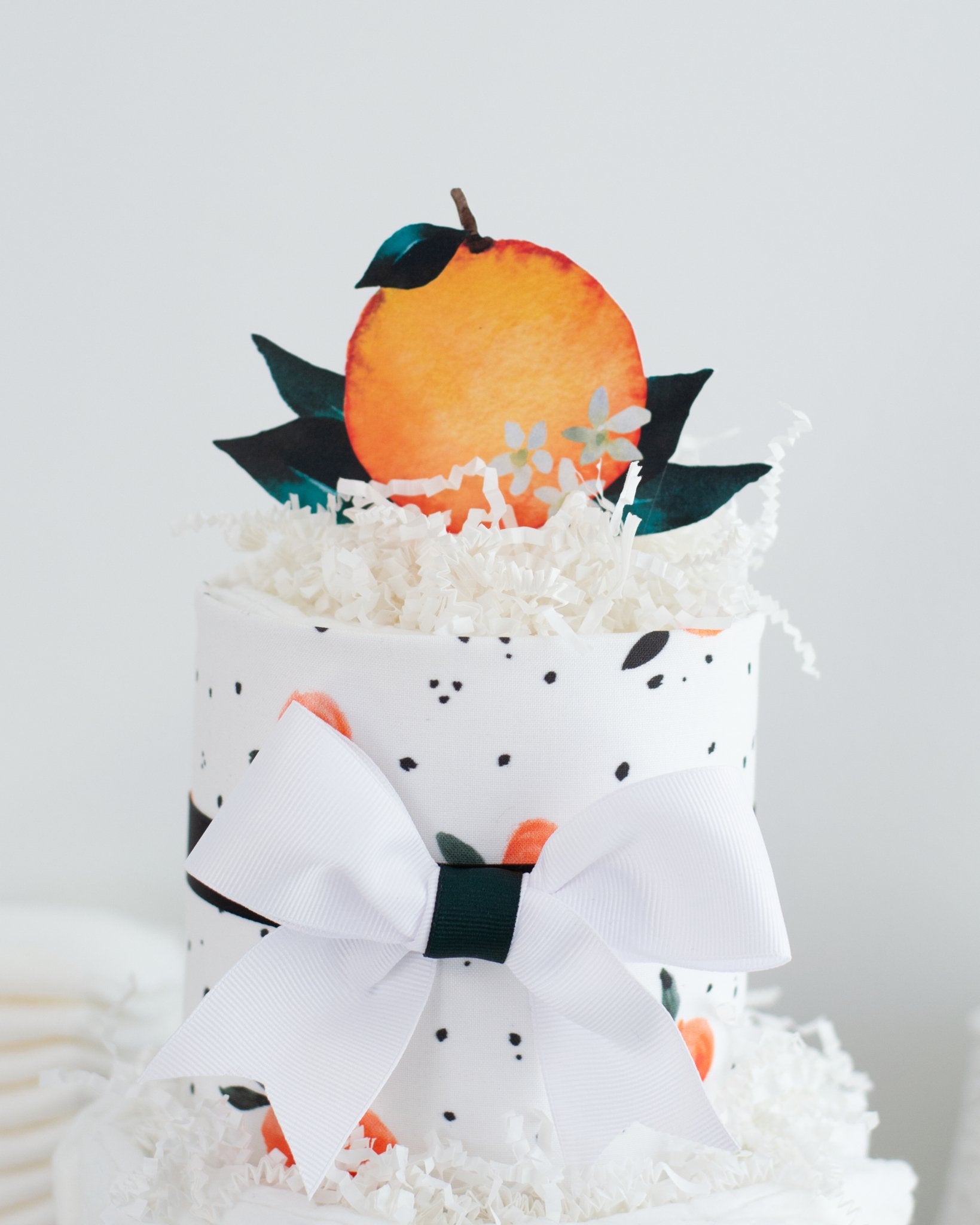 Little Clementine Diaper Cake - Baby Shower Gift for Girls & Boys | Newborn Essentials Set | Perfect Gender Reveal & Nursery Decor (SKU: DCBG1005) - Ideal for Baby Showers, Birthdays & Welcome Home Celebrations