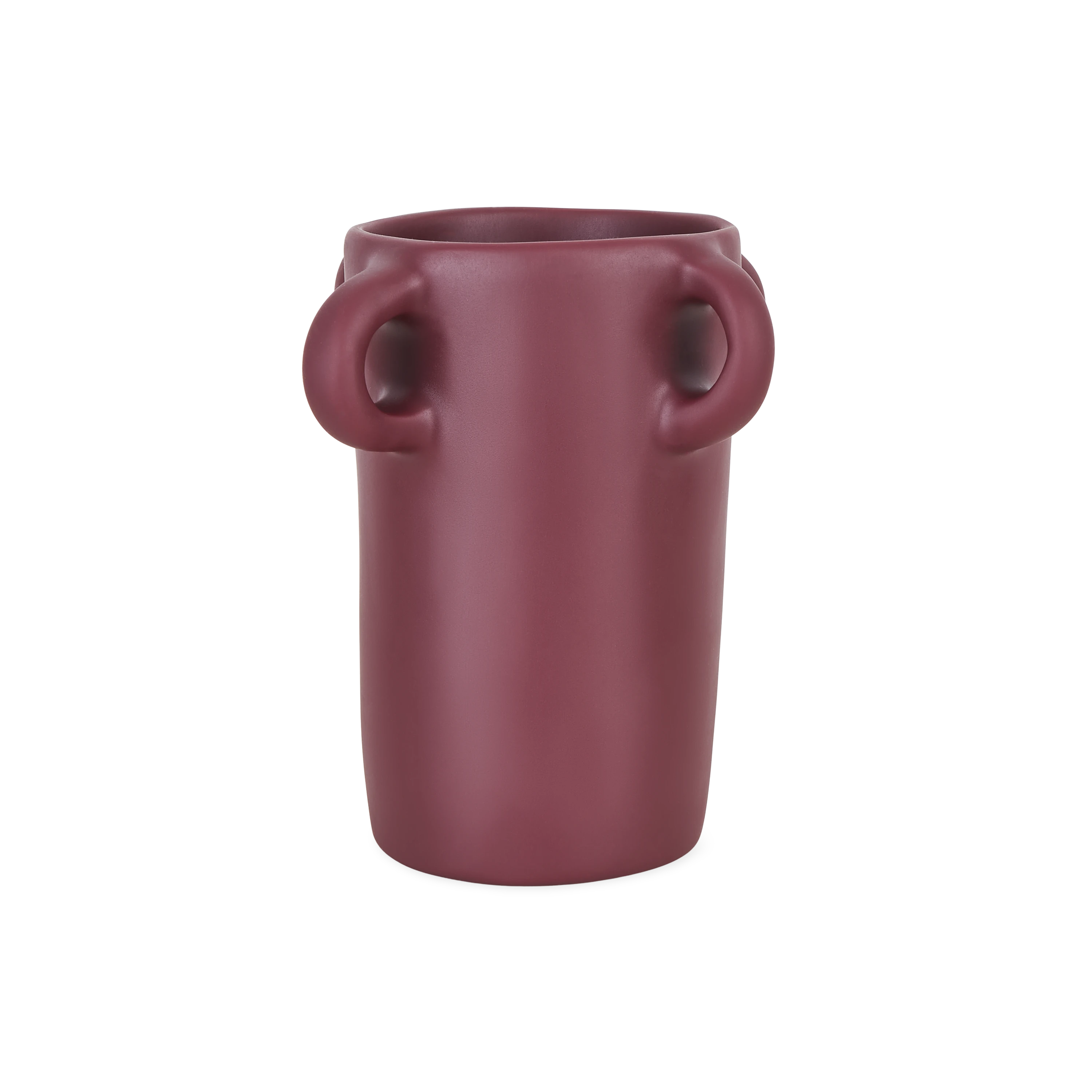 Handmade Oxblood Loop Vase - Elegant Home Decor for Living Room, Dining Table, and Wedding Centerpieces