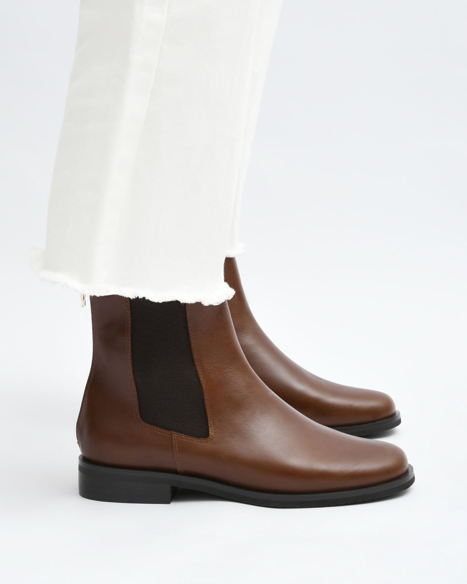 Gabe Flat Ankle Boots for Women – Dark Chocolate Genuine Leather – Comfortable Casual & Office Wear – Perfect for Fall, Winter & Everyday Outfits