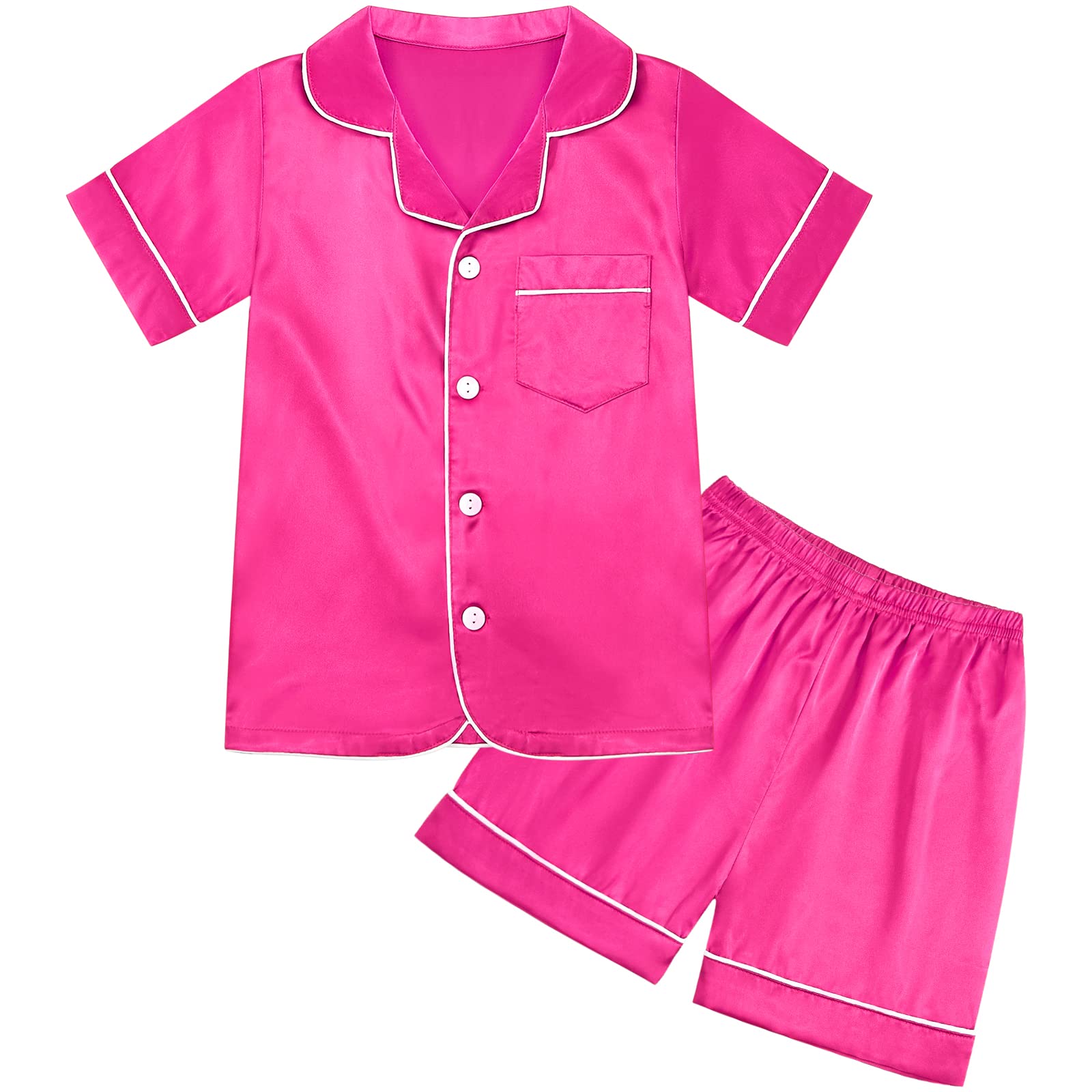 Kids Silk Pajama Set - Button-Up Sleepwear for Boys & Girls | Comfortable Nightwear & Loungewear for Bedtime