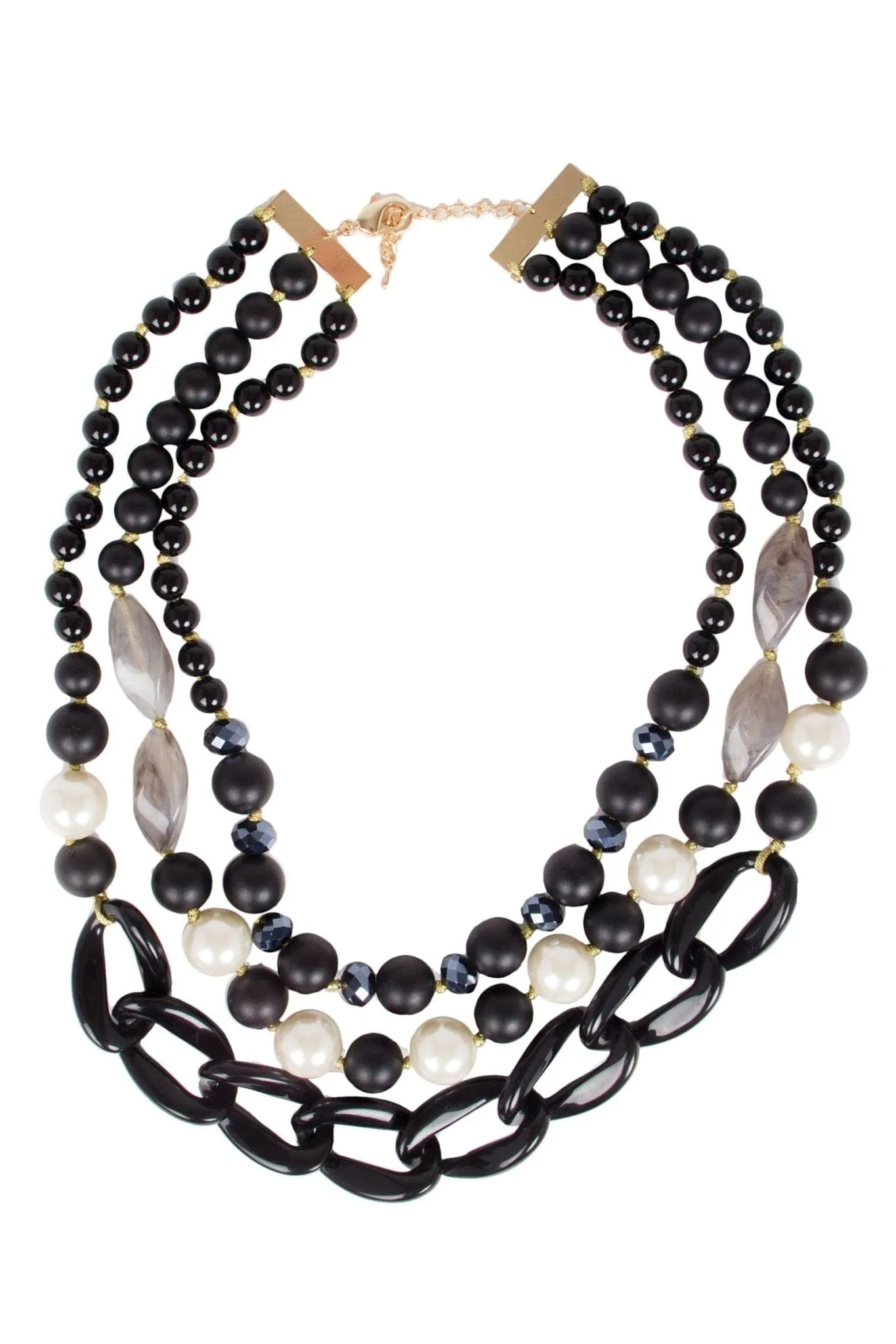 Elegant Pearl and Bead Layered Chain Necklace for Women - Perfect for Weddings, Parties & Everyday Wear