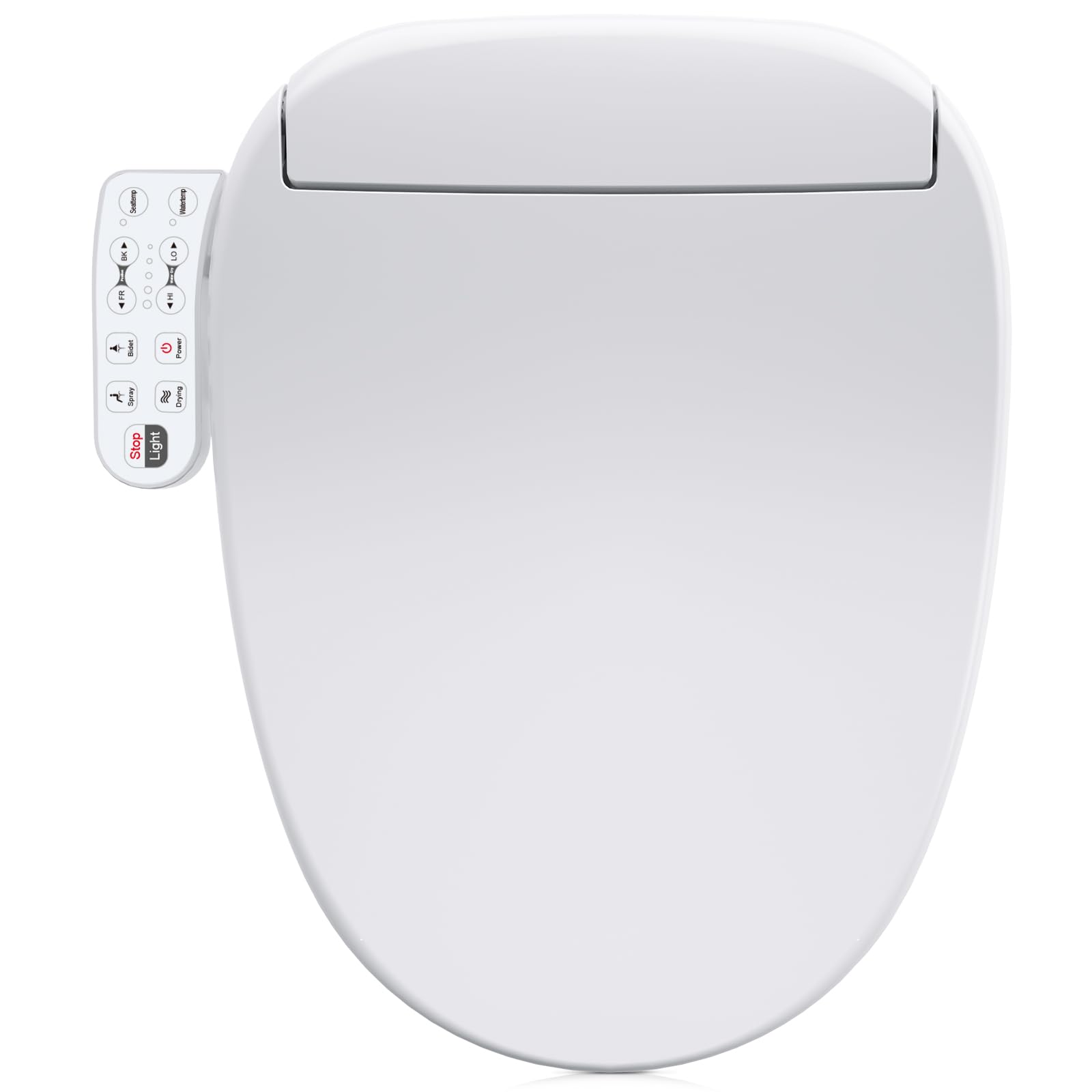 ZMJH 236 Smart Bidet Toilet Seat - Elongated, Heated Seat with Warm Water Wash, Vortex Nozzle, Front & Rear Cleaning, Warm Air Dryer, LED Night Light - White (Electrical Outlet Required) | Perfect for Modern Bathrooms, Elderly Care & Hygienic Living