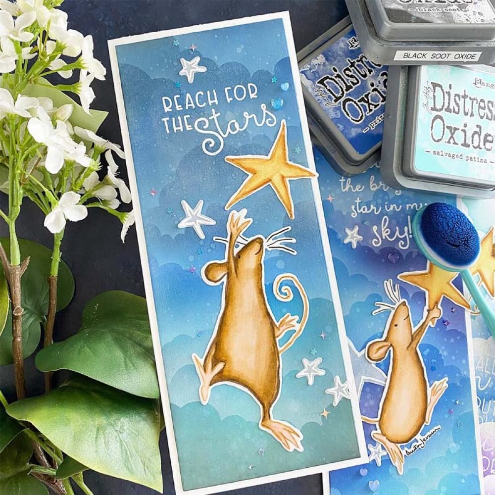 Twinkle Stars Metal Cutting Dies & Silicone Stamps Set for Card Making - DIY Scrapbooking, Paper Crafting, Arts & Crafts - Perfect for Birthday Cards, Wedding Invitations, and Holiday Decorations