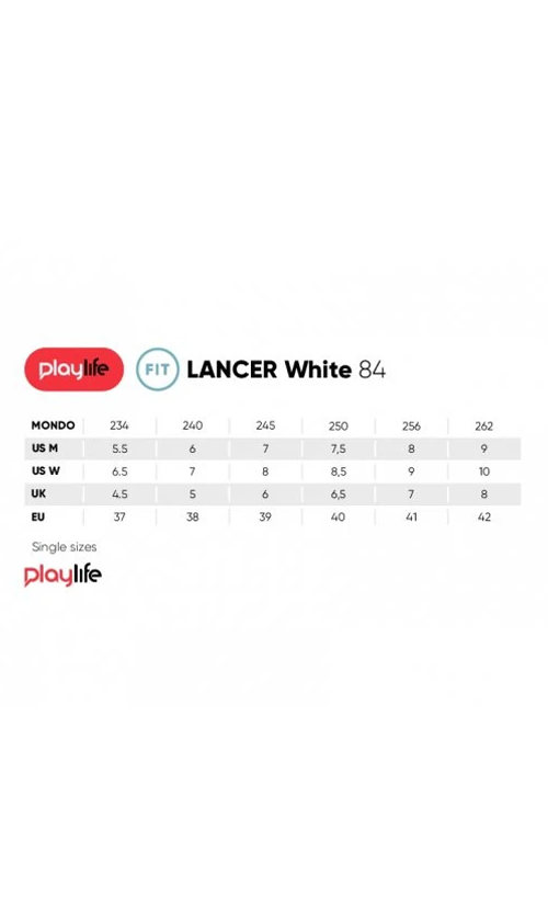 Playlife Lancer 84 Inline Skates for Adults - White/Black/Purple Wheels - Comfortable & Durable Rollerblades for Fitness, Outdoor Sports & Recreation
