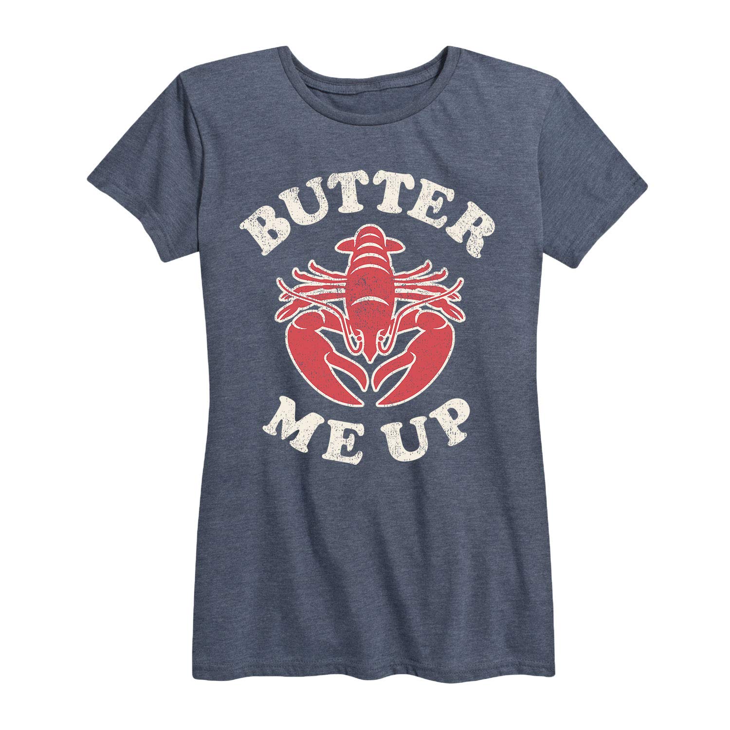 Butter Me Up Lobster Women's Graphic T-Shirt | Funny Seafood Lover Tee | Casual Short Sleeve Top for Beach, Summer Outfits & Lobster Festival