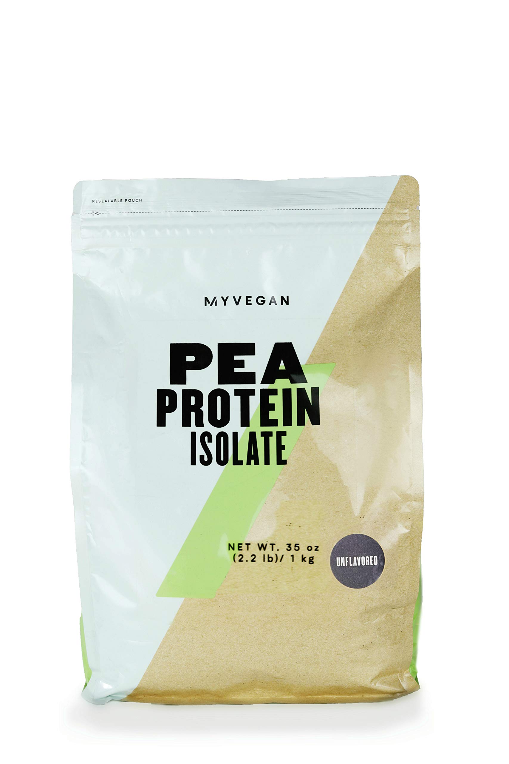 MyVegan Pea Protein Isolate Powder - 100% Plant-Based Vegan Protein Supplement - Gluten Free, Sugar Free, Dairy Free - 2.2lb (40 Servings) - Unflavored for Smoothies, Baking & Post-Workout Recovery