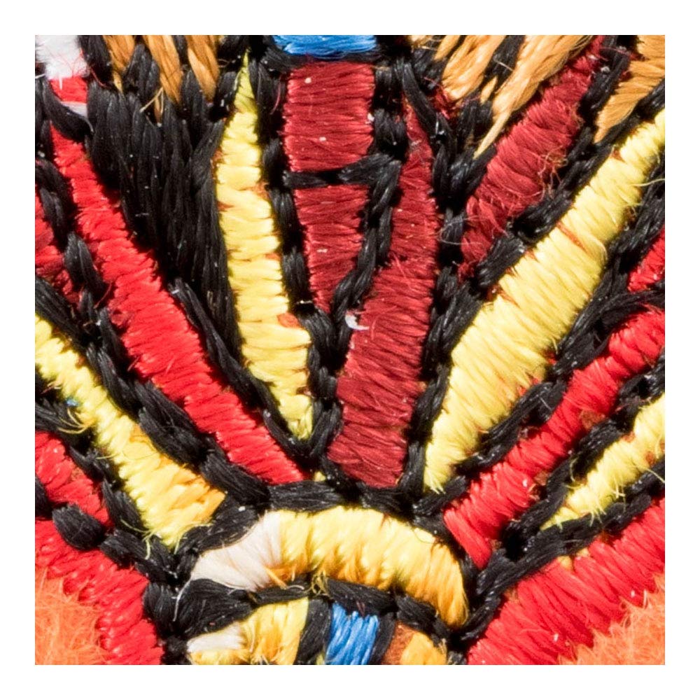 Feather Yellow Iron On Patches for Clothing & Jeans - 1.25x4in Small DIY Sew On Embroidered Patches for Jackets, Bags, Hats - Native American Indian Decorative Patches | Perfect for Denim Repair, Costume Design & Boho Fashion Accessories