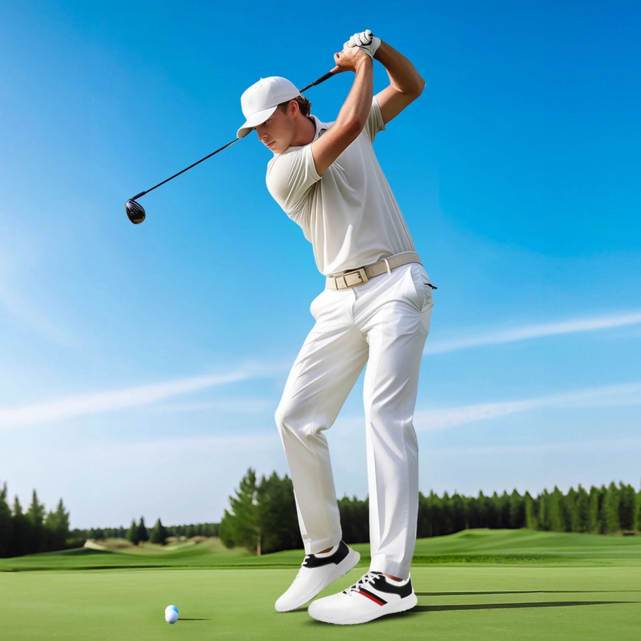 Custom Golf Performance Sneakers for Men & Women - Personalized Durable Athletic Shoes for POD Resellers - Lightweight Comfort Walking & Training Shoes for Golf Course & Casual Wear (FN062 25020099 5)