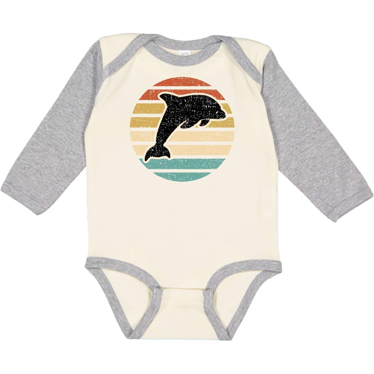 Inktastic Dolphin Cute Beach Vacation Long Sleeve Baby Bodysuit - Perfect for Ocean-Themed Parties, Beach Getaways & Summer Photoshoots