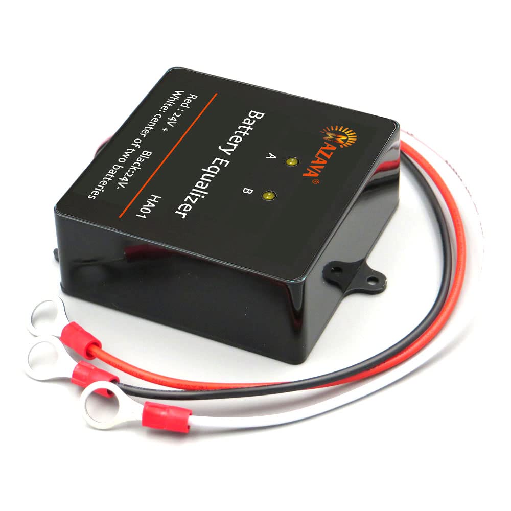 Mazava HA01 24V Battery Equalizer & Voltage Balancer - Extend Battery Life for 12V Gel, Flooded, AGM & Lithium Batteries - Ideal for Solar Power Systems, RVs, Boats & Off-Grid Applications