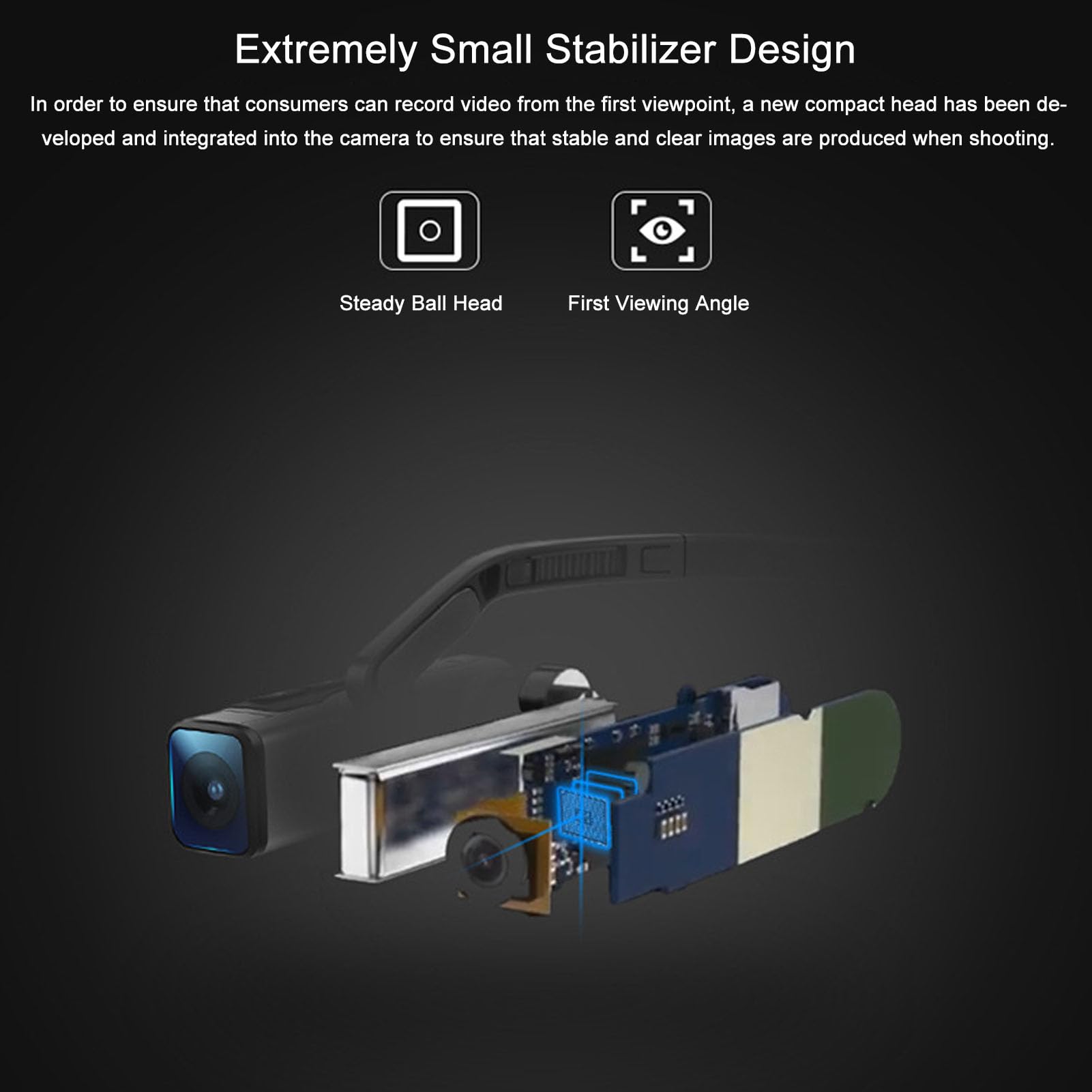 Plyisty 4K 60FPS/30FPS Wearable Head Mounted Action Camera with 2-Axis Anti-Shake Stabilizer, 20MP Autofocus & WiFi APP Connection - Perfect for Vlogging, Sports Recording, and Hands-Free Adventures