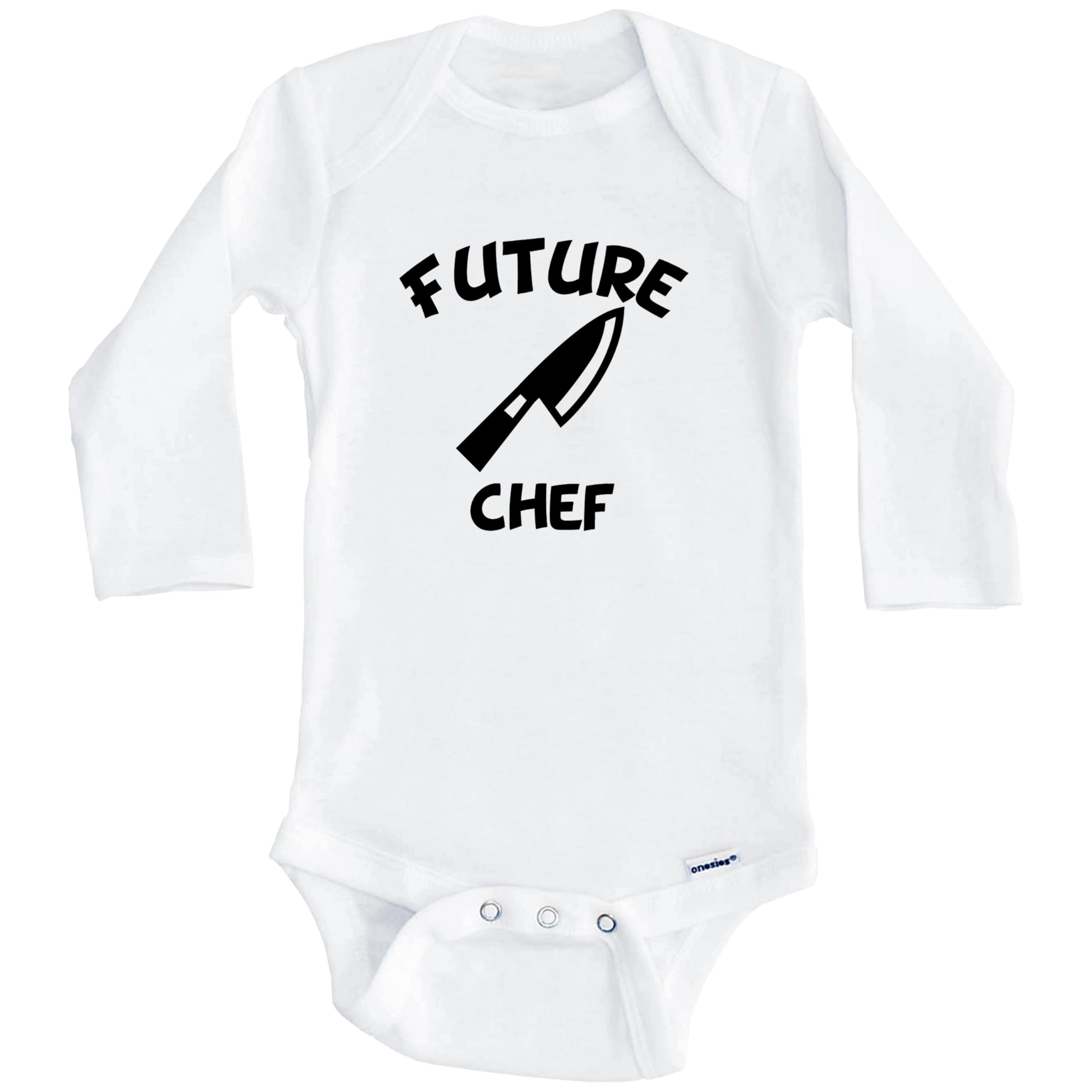 Future Chef Cute Knife One Piece Baby Bodysuit - Long Sleeve Anime Inspired Infant Romper for Cooking Enthusiasts | Perfect Gift for Newborns & One Piece Fans