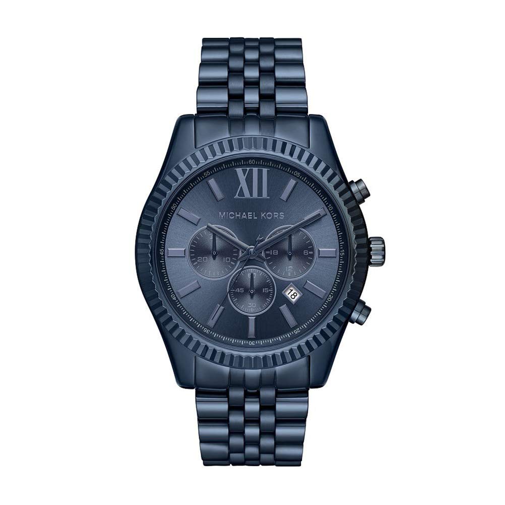 Michael Kors Lexington Chronograph Stainless Steel Watch for Men - Water Resistant, Date Display, Fashionable Dress Watch for Business, Casual & Formal Occasions