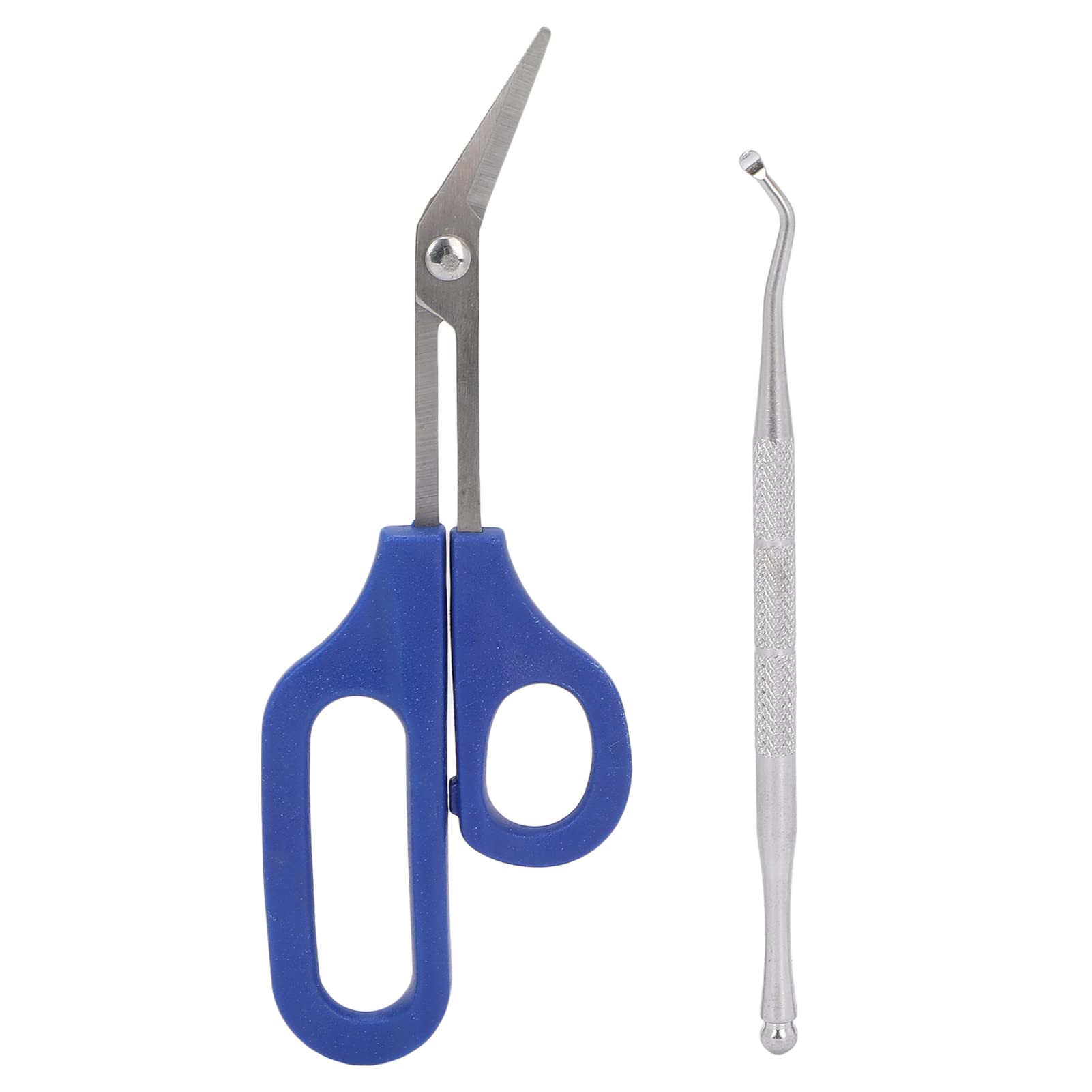 Stainless Steel Long Handle Toenail Scissors - Professional Ingrown & Thick Toenail Clippers with Ergonomic Grip & Cuticle Cutter - Ideal for Elderly, Back Pain Sufferers & Podiatry Use - Perfect for Home Pedicure & Foot Care