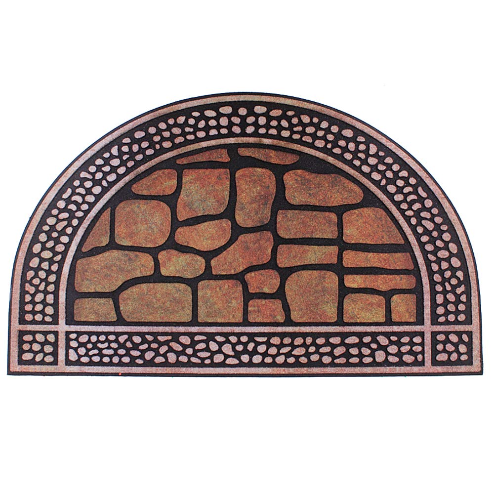 Half Round Welcome Doormat - Heavy Duty, Durable Front Door Mat (29.5