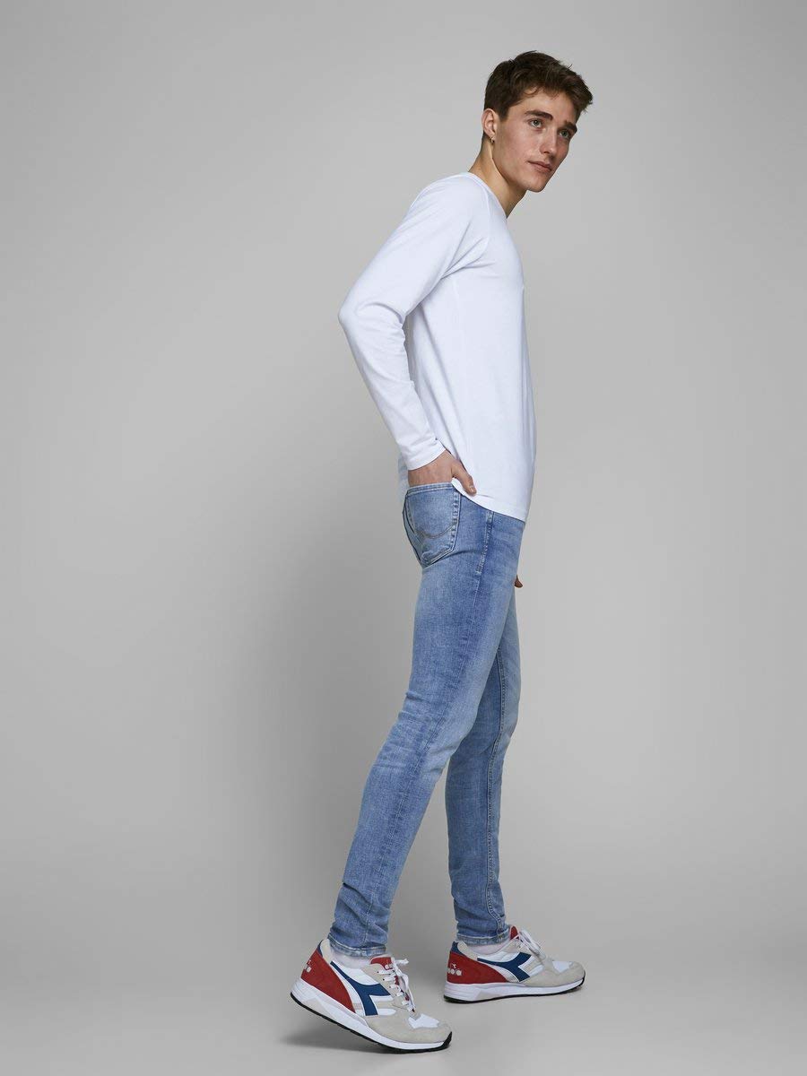 JACK & JONES Men's Slim Fit Stretch Denim Jeans for Casual Wear - Comfortable & Stylish for Everyday Outfits and Office Looks