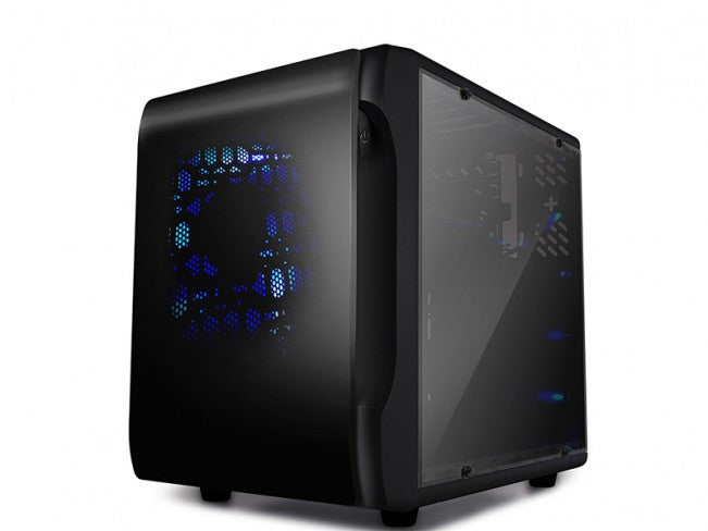 Spire PowerCube 715 Computer Case with Dual Tempered Glass Windows - SPC715B CE/R/2W U3 P/S Option - Perfect for Gaming PC Builds & Custom Workstations