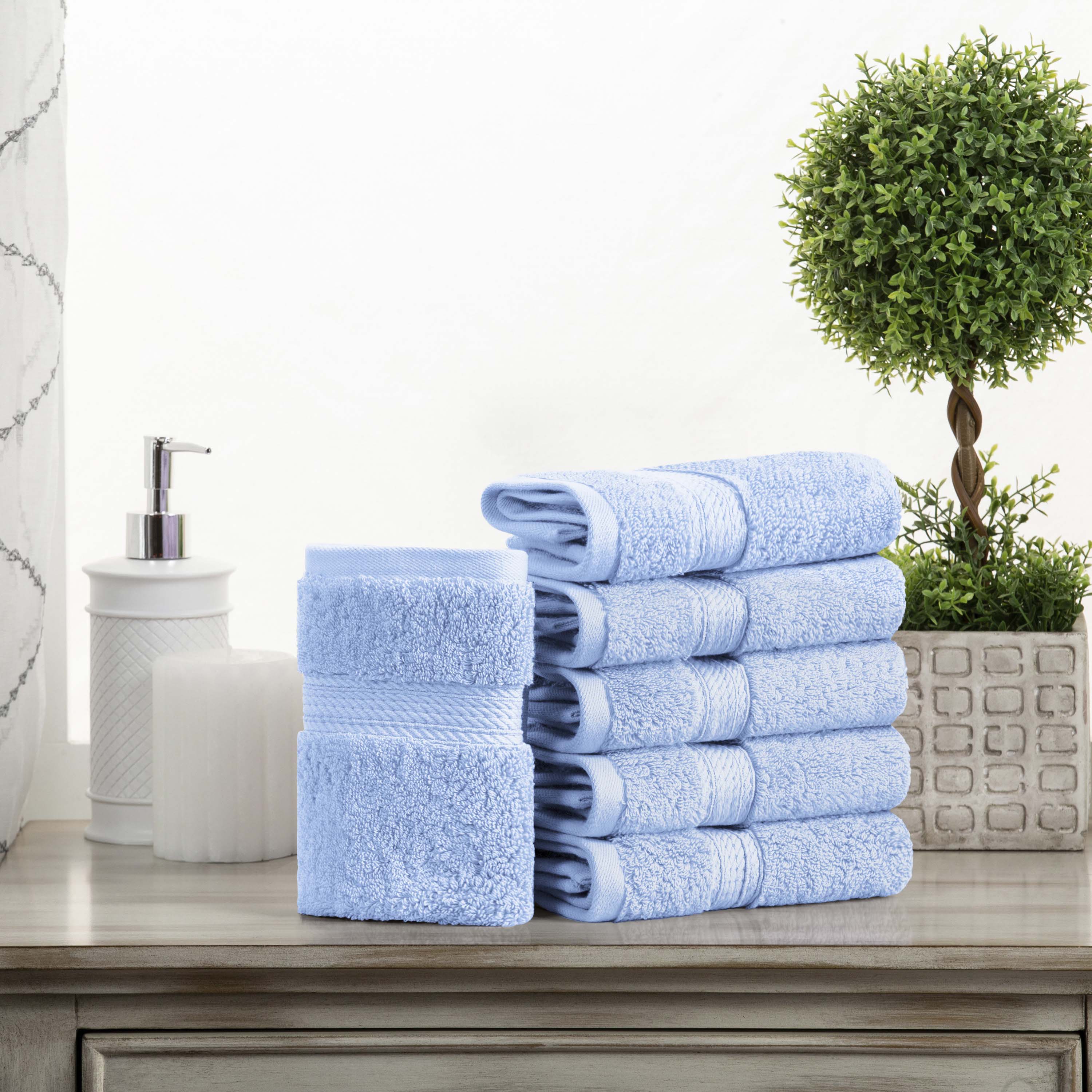 Premium 100% Egyptian Cotton Plush Heavyweight Luxury Bath Towel Set of 6 - Ultra Soft & Absorbent for Spa, Hotel & Home Use