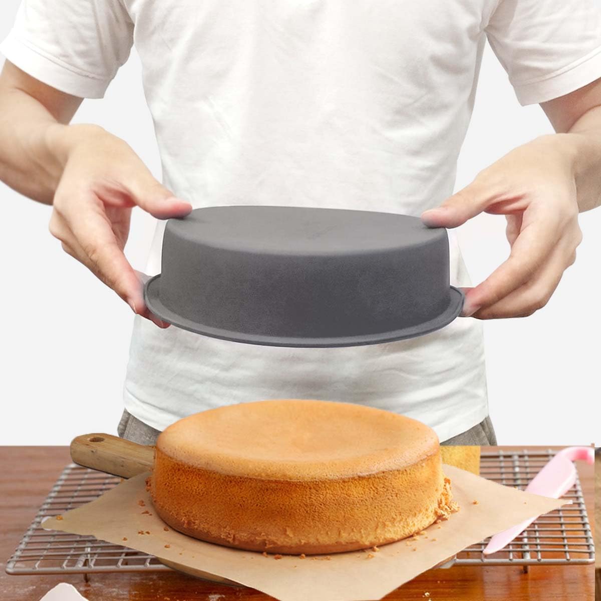 4-Pack 5 Inch Round Silicone Cake Pans - Nonstick, Quick Release Baking Molds for Small Cakes, Cupcakes & Smash Cakes - Perfect for Birthday Parties, Baby Showers & Home Baking