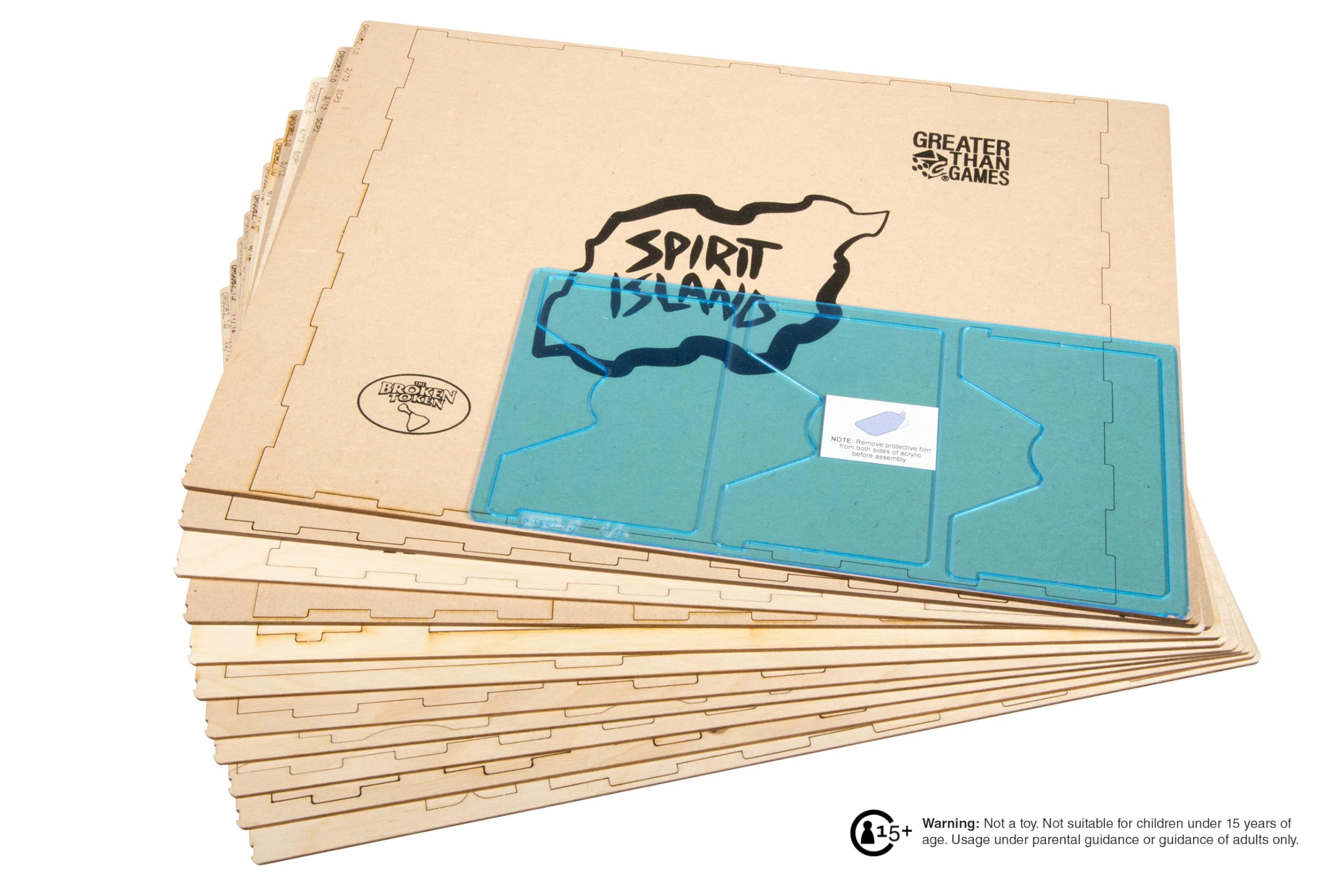 Premium Wooden Game Organizer for Spirit Island - Broken Token Compatible Board Game Storage Box with Custom Trays | Perfect for Tabletop Gaming & Organized Game Nights