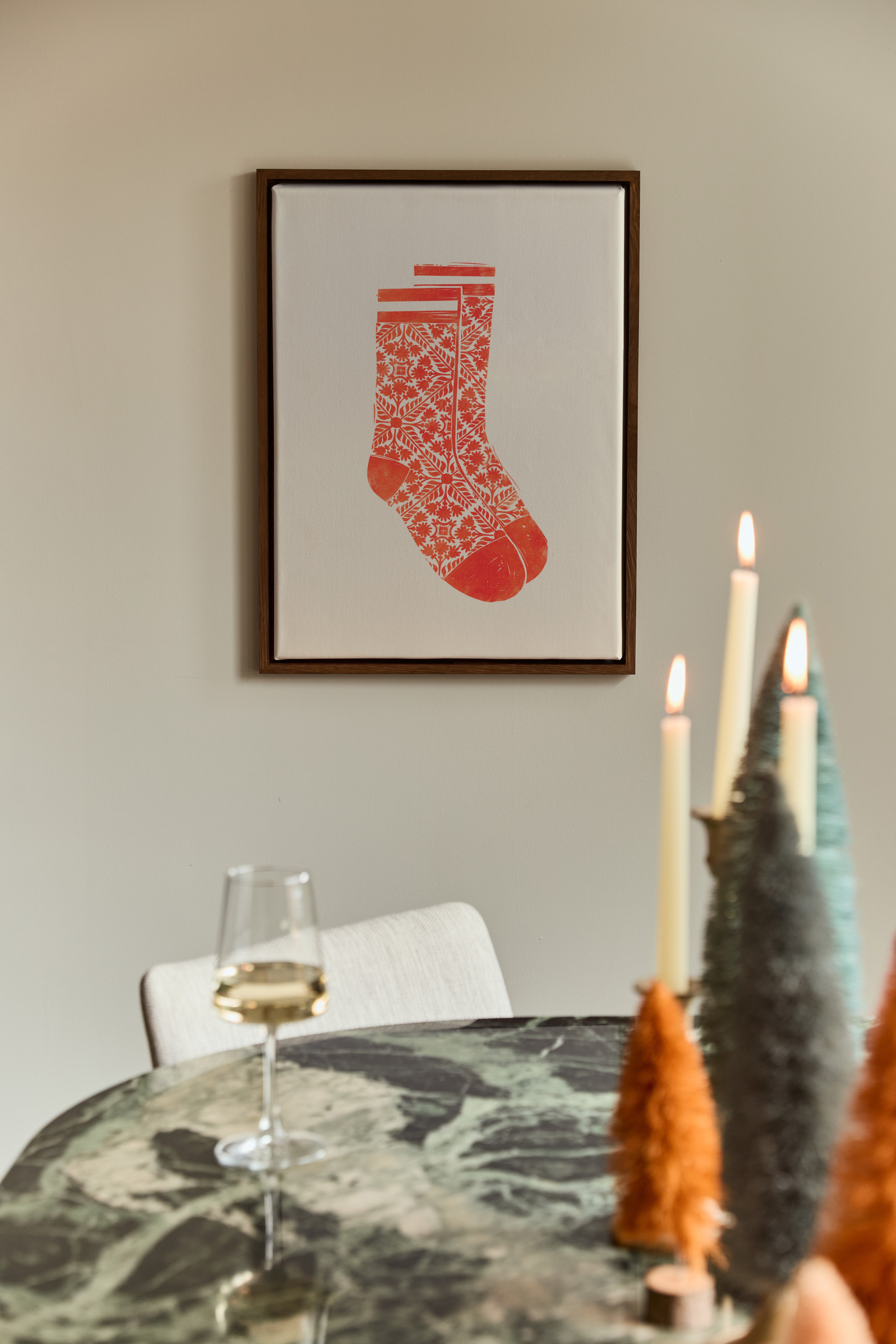Scandinavian Seasonal Socks - Cozy Nordic Design Wool Socks for Women & Men - Perfect for Christmas, Winter Holidays & Home Decor