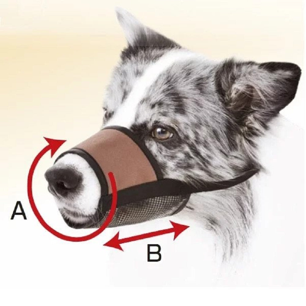 Petio Dog Muzzle - Breathable Soft Mesh Snout Cover for Small Medium Large Dogs - Perfect for Grooming, Vet Visits & Training Sessions